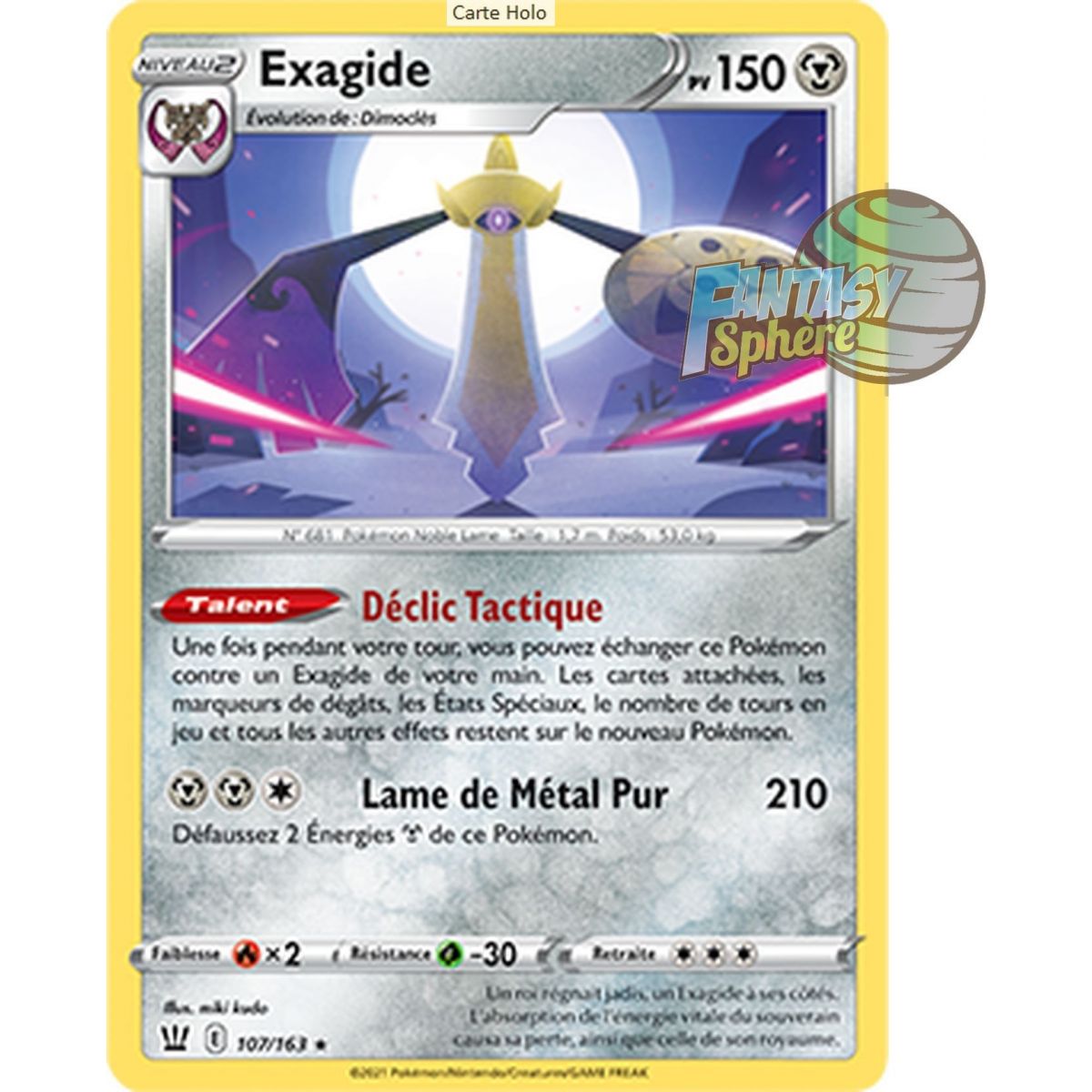 Exagide - Holo Rare 107/163_H - Epee et Bouclier Style de Combat