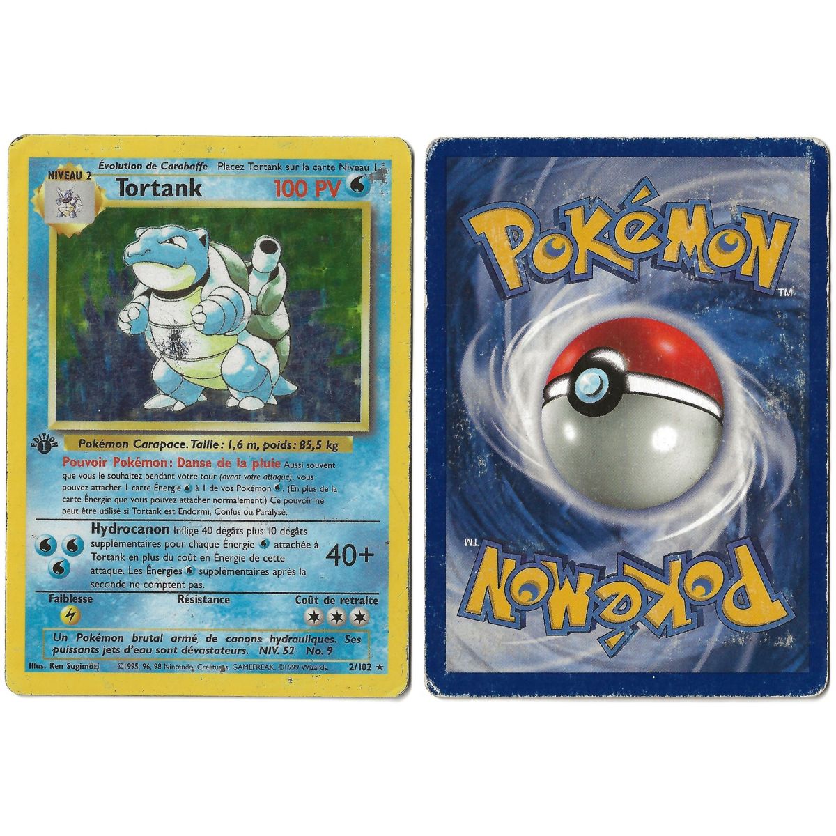 Tortank 2/102 Set de Base Holo 1st Français Voir Scan