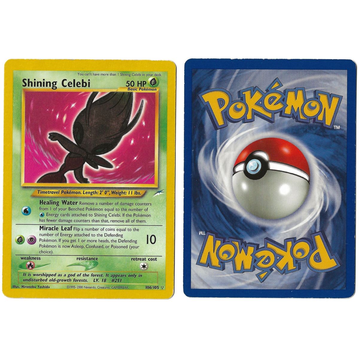 Shining Celebi 106/105 Neo Destiny Secrète Unlimited Anglais Voir Scan