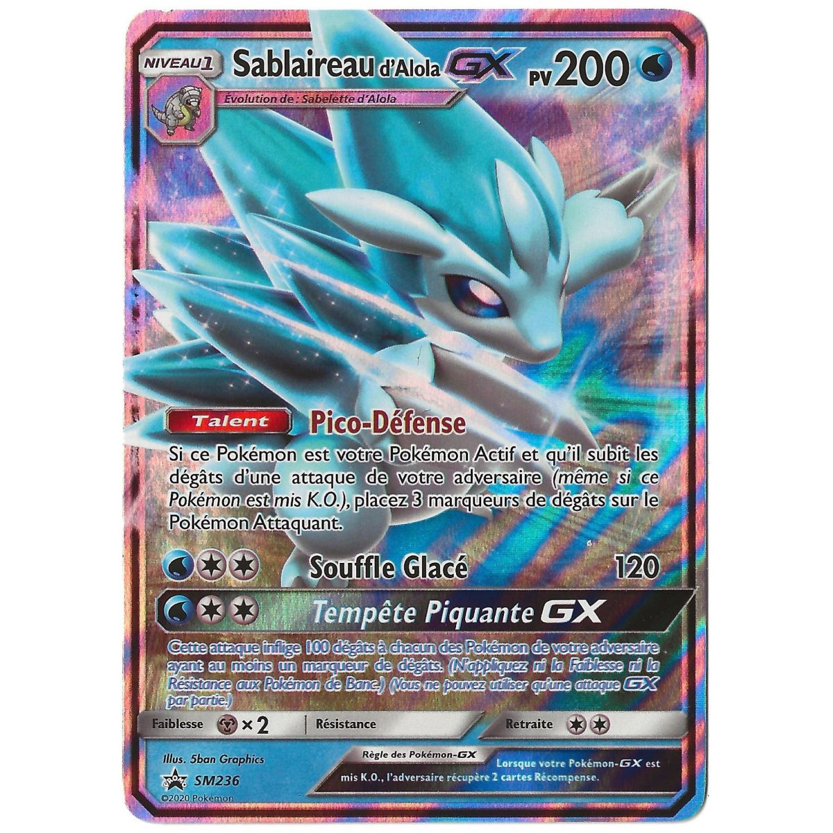 Sablaireau d'Alola GX - Ultra Rare - SM236