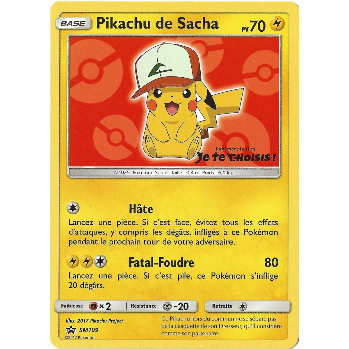 Pikachu de Sacha - Promo - SM109