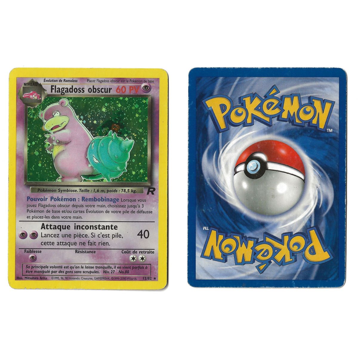 Item Flagadoss Obscur (1) 12/82 Team Rocket Holo Unlimited Français Voir Scan