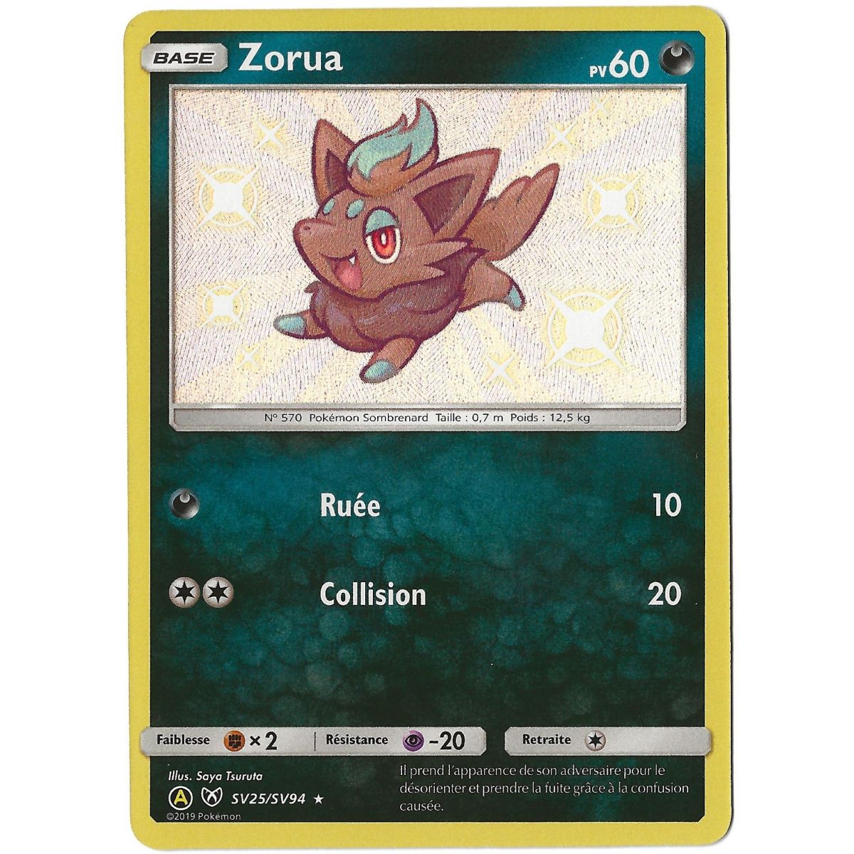 Zorua - Shiny SV25/SV94 - Soleil et Lune 11.5 Destinees Occultes