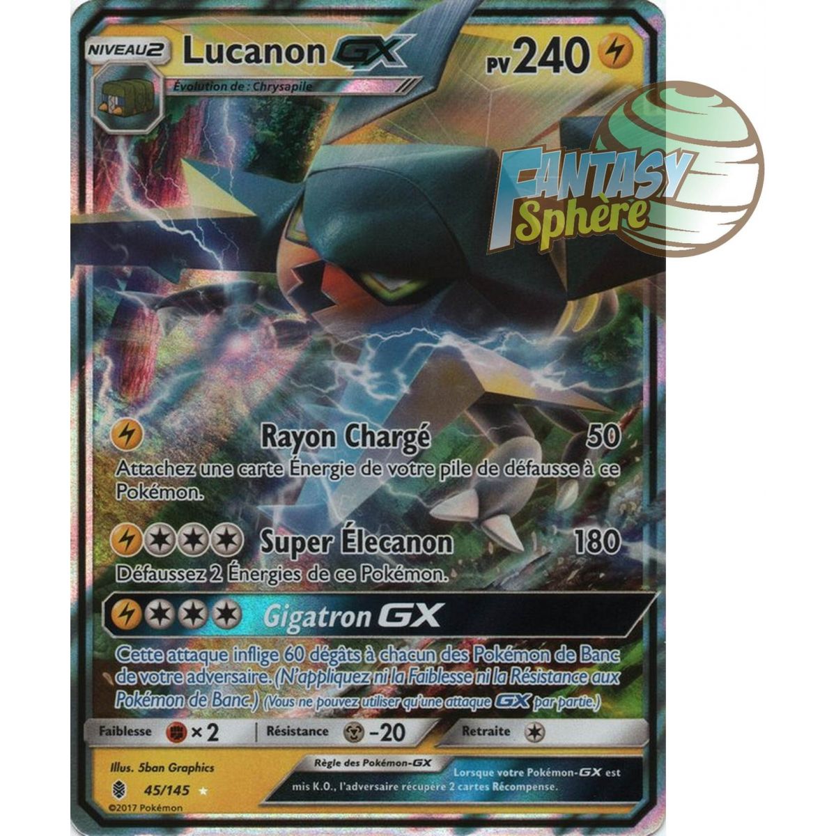 Lucanon GX - Ultra Rare 45/145 - Soleil et Lune 2 Gardiens Ascendants