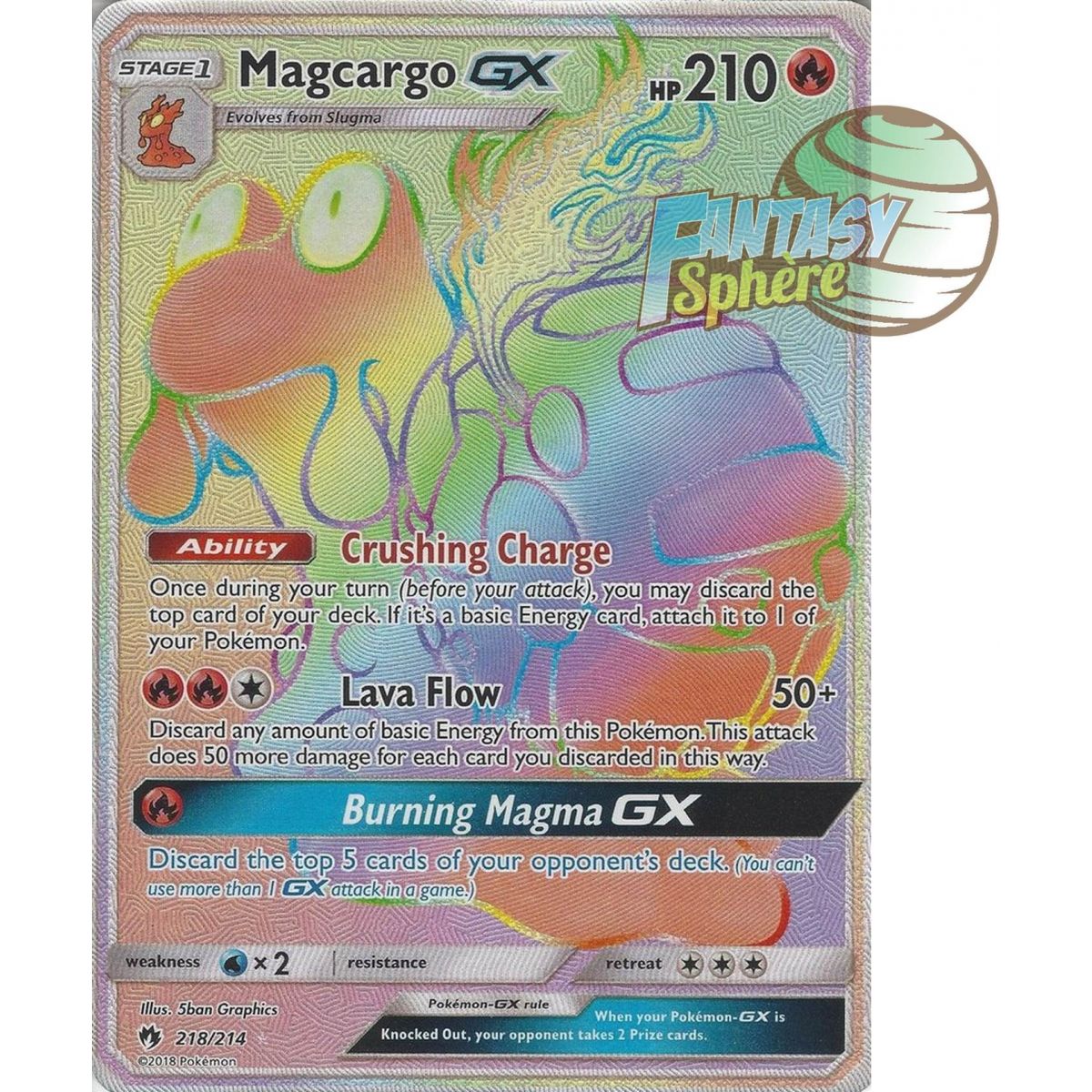 Item Volcaropod GX - Secret Rare 218/214 - Soleil et Lune 8 Tonnerre Perdu