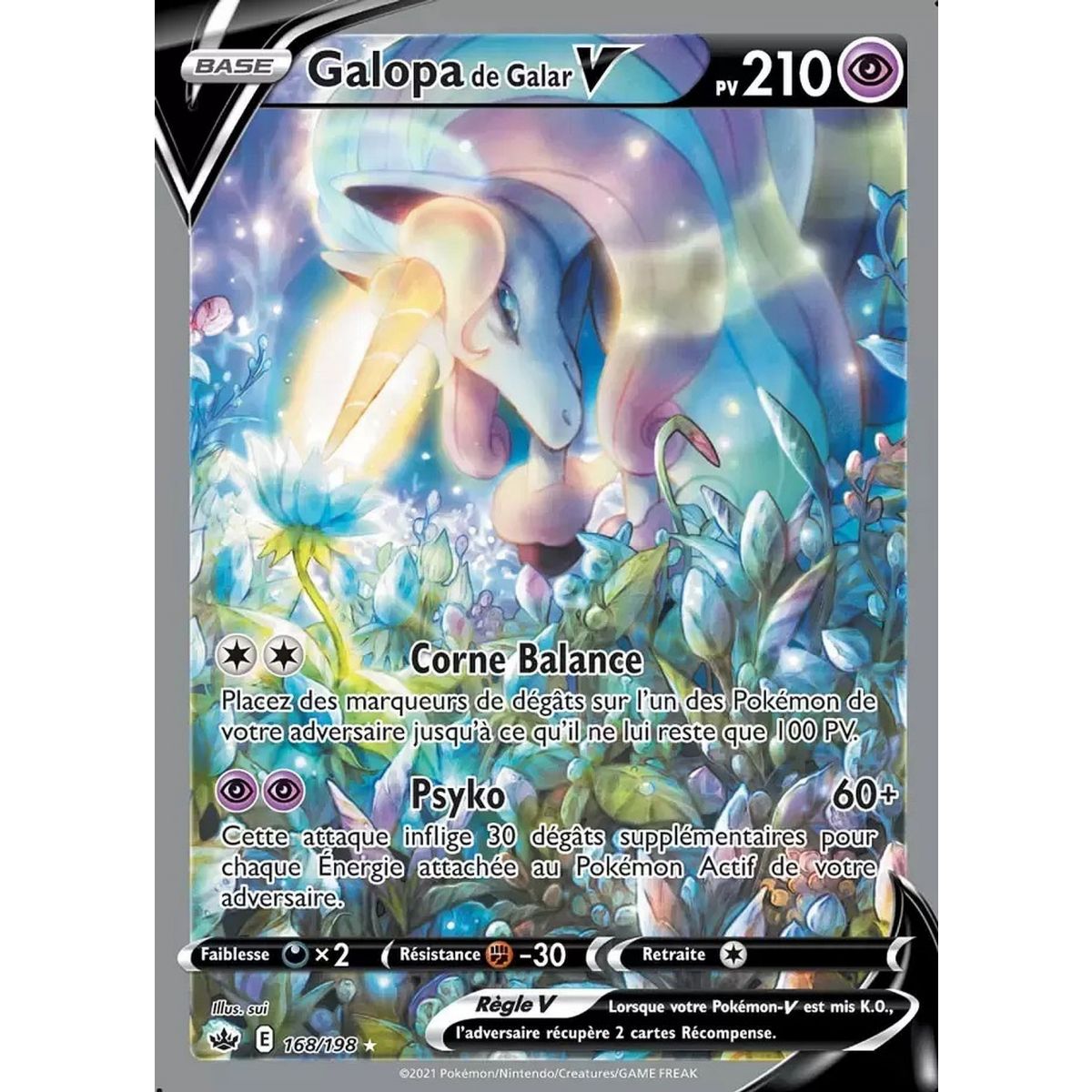 Galopa de Galar V - Full Art Ultra Rare 168/198 - Epee et Bouclier Regne de Glace