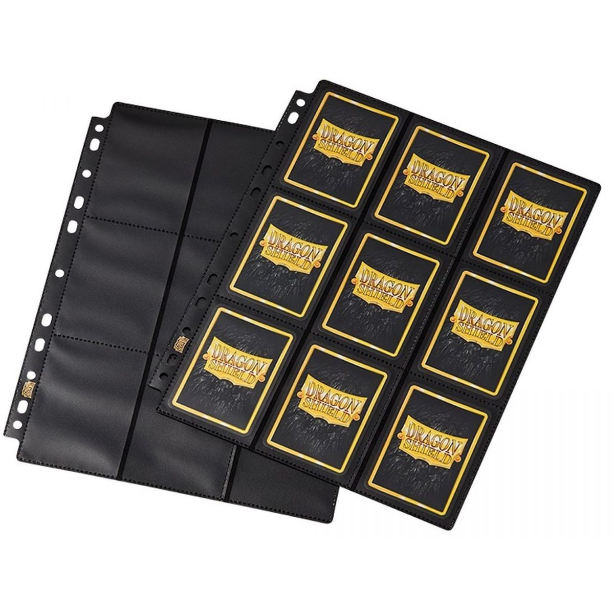 Dragon Shield - 10 Pages de Classeur - 18 Cases - Side-Load Black Non-Glare (10)