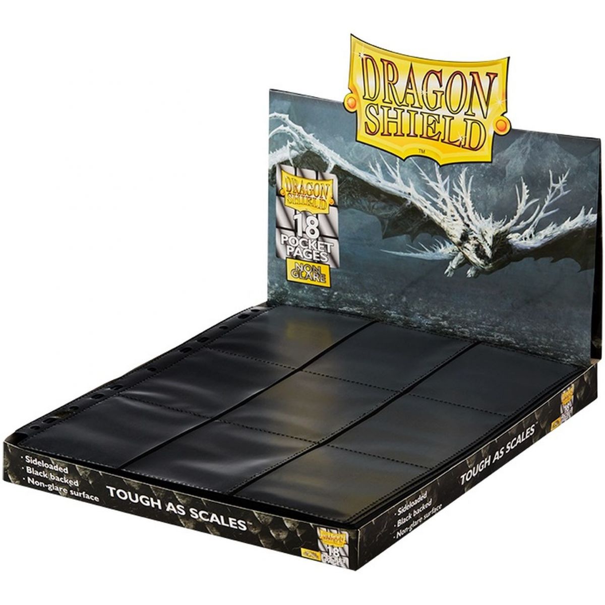 Dragon Shield - 50 Pages de Classeur - 18 Cases - Side-Load Black Non-Glare (50)