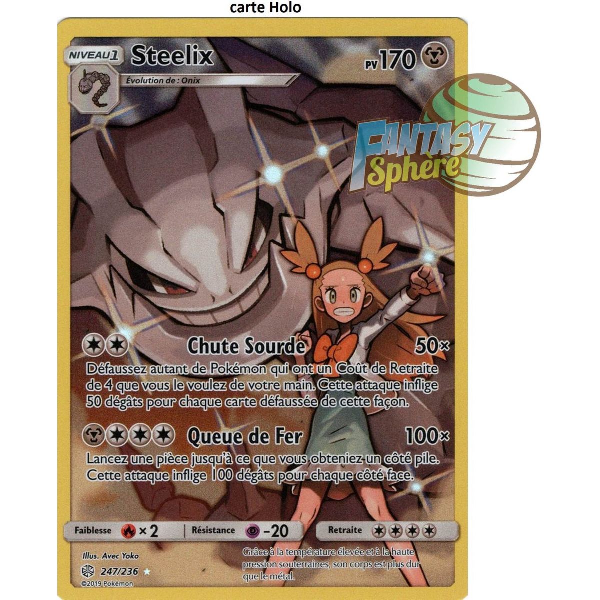 Steelix - Holo Rare 247/236 - Soleil et Lune 12 Éclipse Cosmique