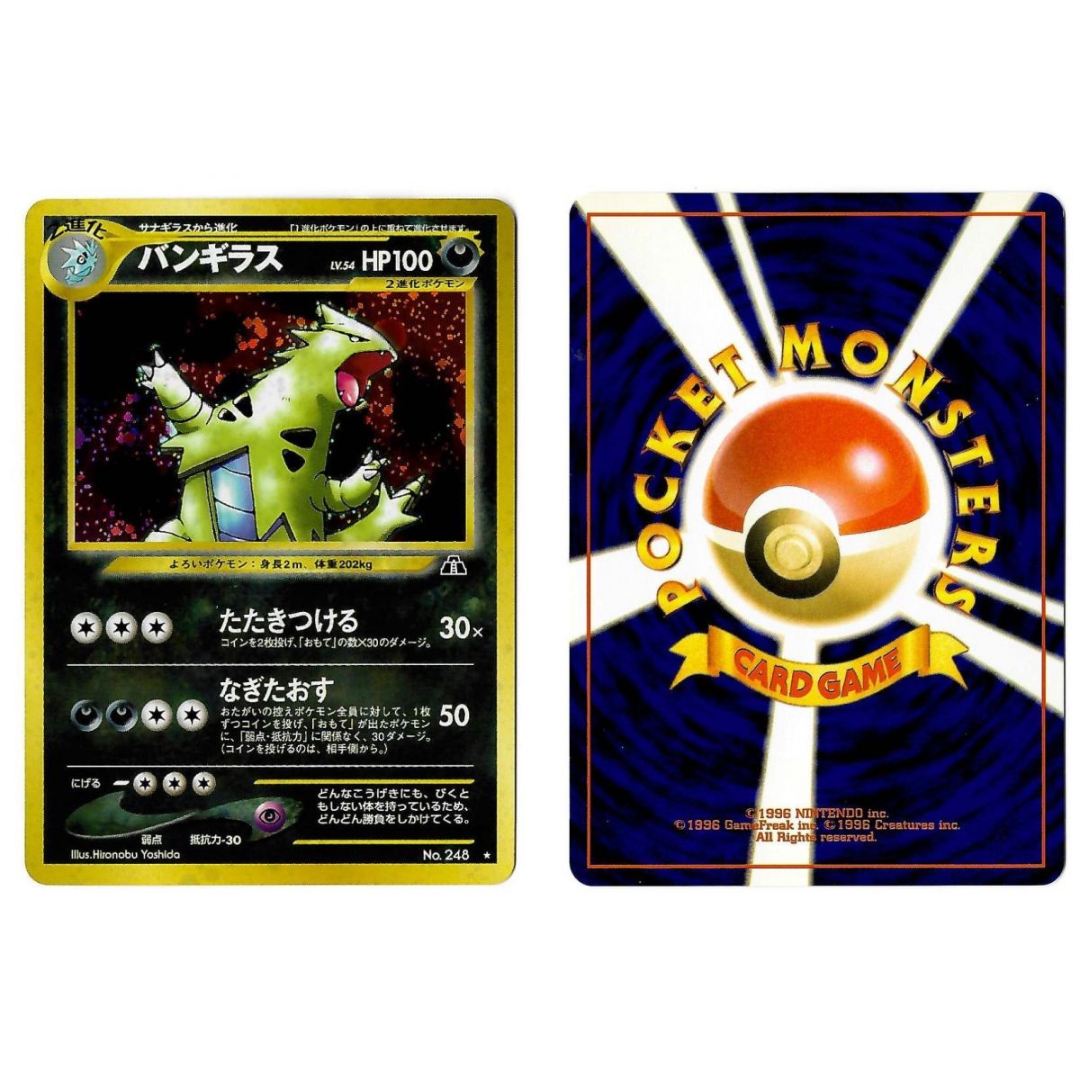 Tyranitar (9) No.248 Crossing the Ruins... N2 Holo Unlimited Japonais Voir Scan