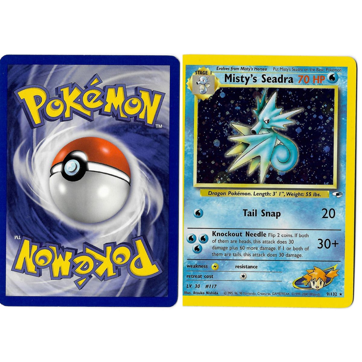 Item Misty's Seadra 9/132 Gym Heroes Holo Unlimited Français Near Mint