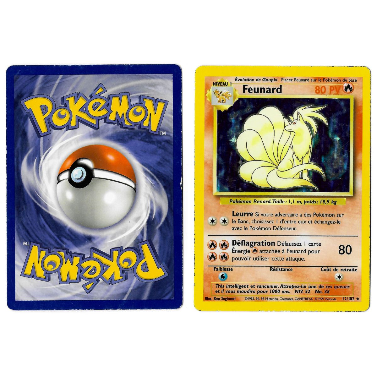 CLASSEUR CARTES POKEMON avec carte set de base premiere edition