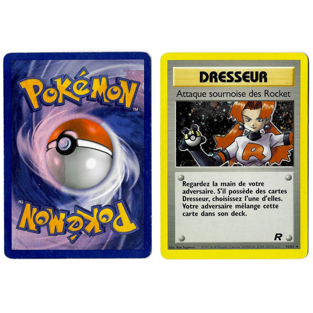 Attaque Sournoise des Rocket (2) 16/82 Team Rocket Holo Unlimited Français Voir Scan
