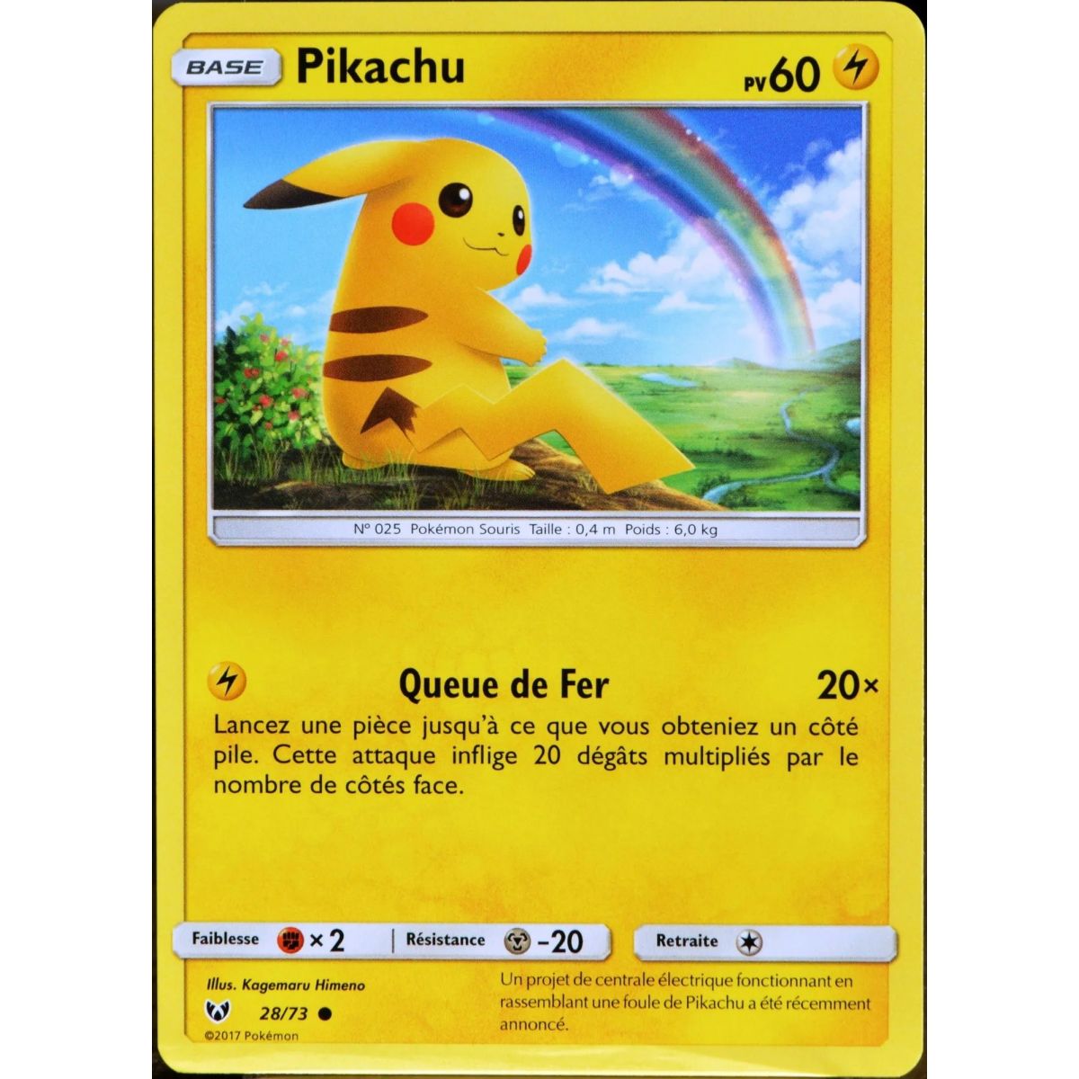 Pikachu - Commune 28/73 - Soleil et Lune 3.5 Légendes Brillantes