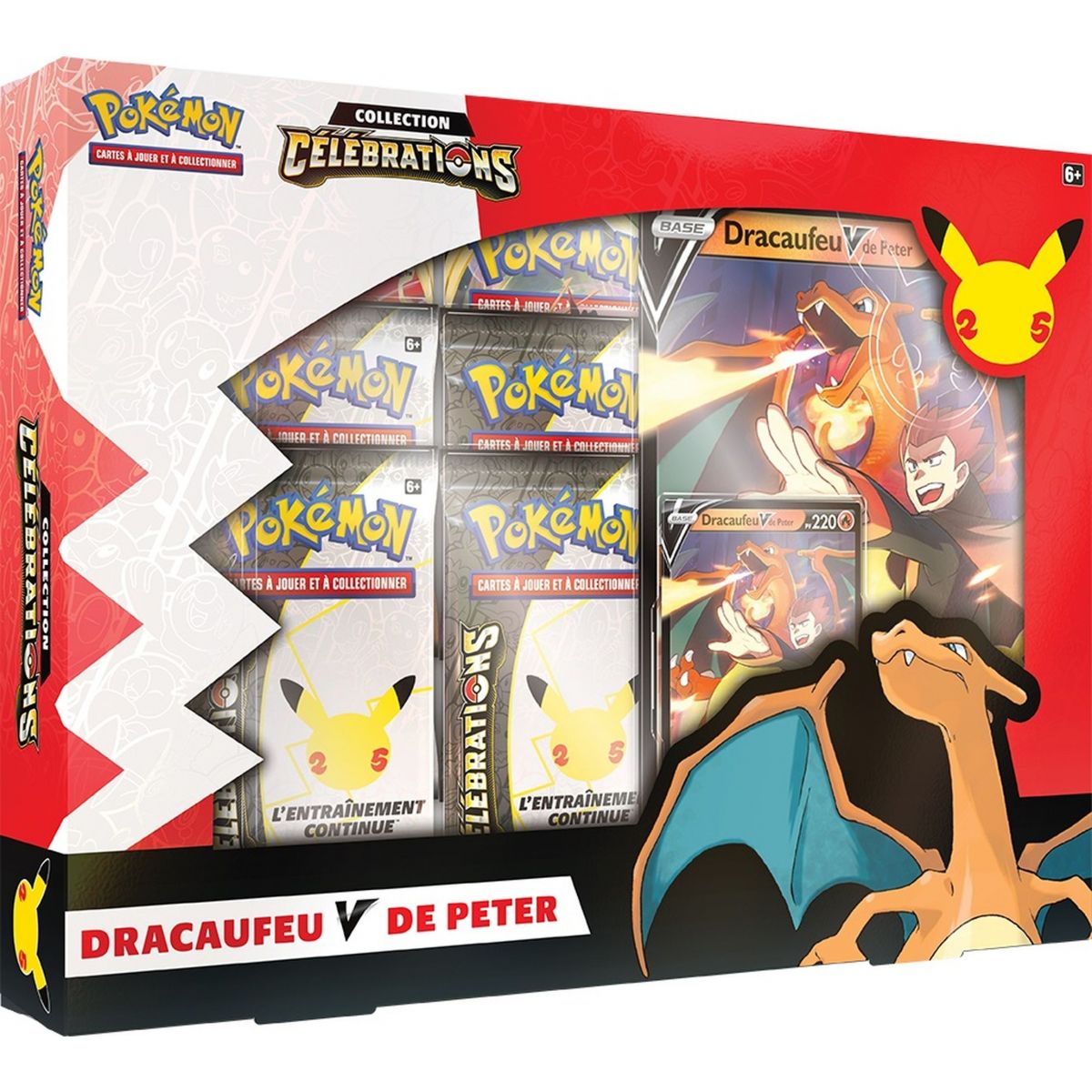 Pokémon - Coffret - Dracaufeu V de Peter - Célébrations 25 Ans [EB07.5] - FR