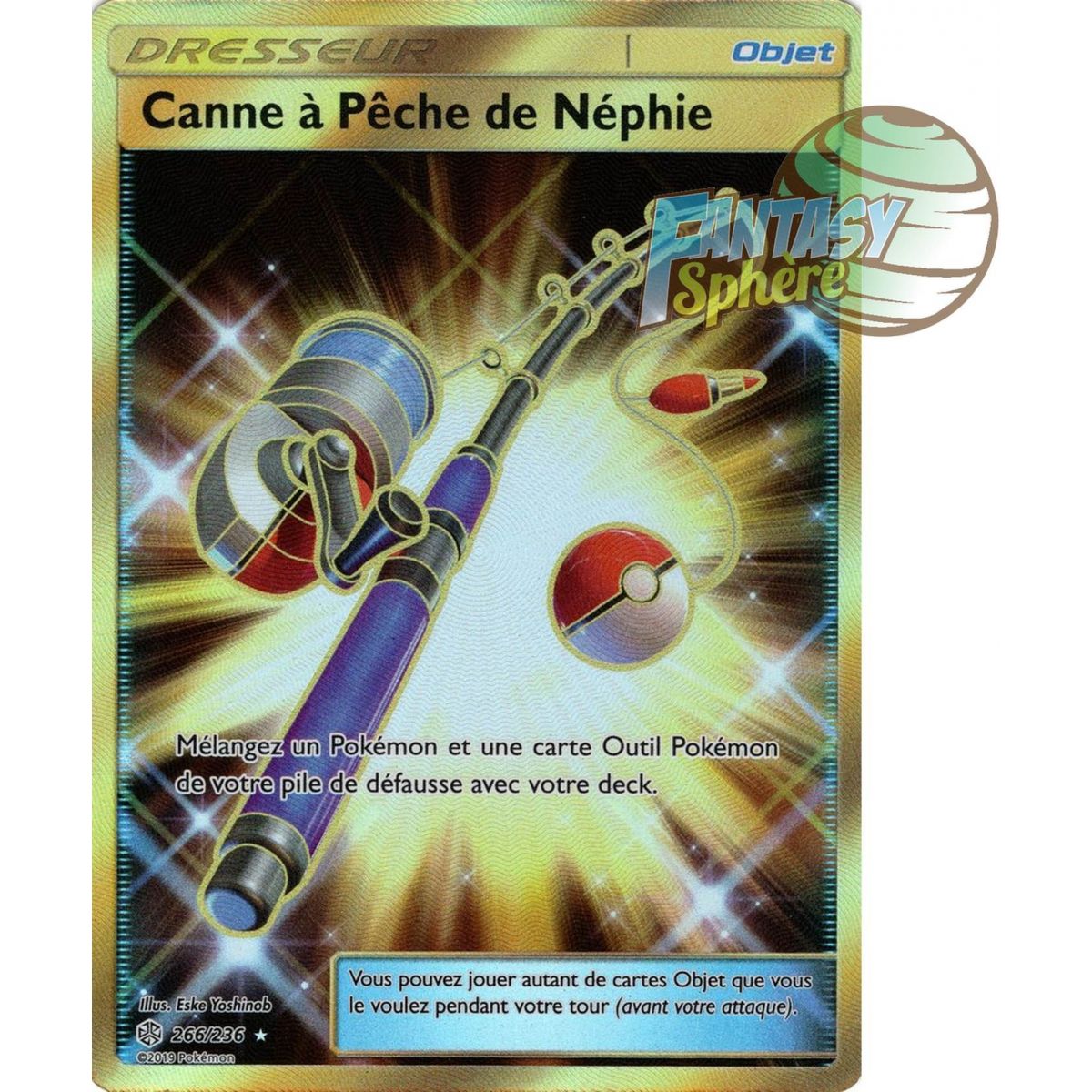Canne à Pâche de Néphie - Secret Rare 266/236 - Soleil et Lune 12 Éclipse Cosmique