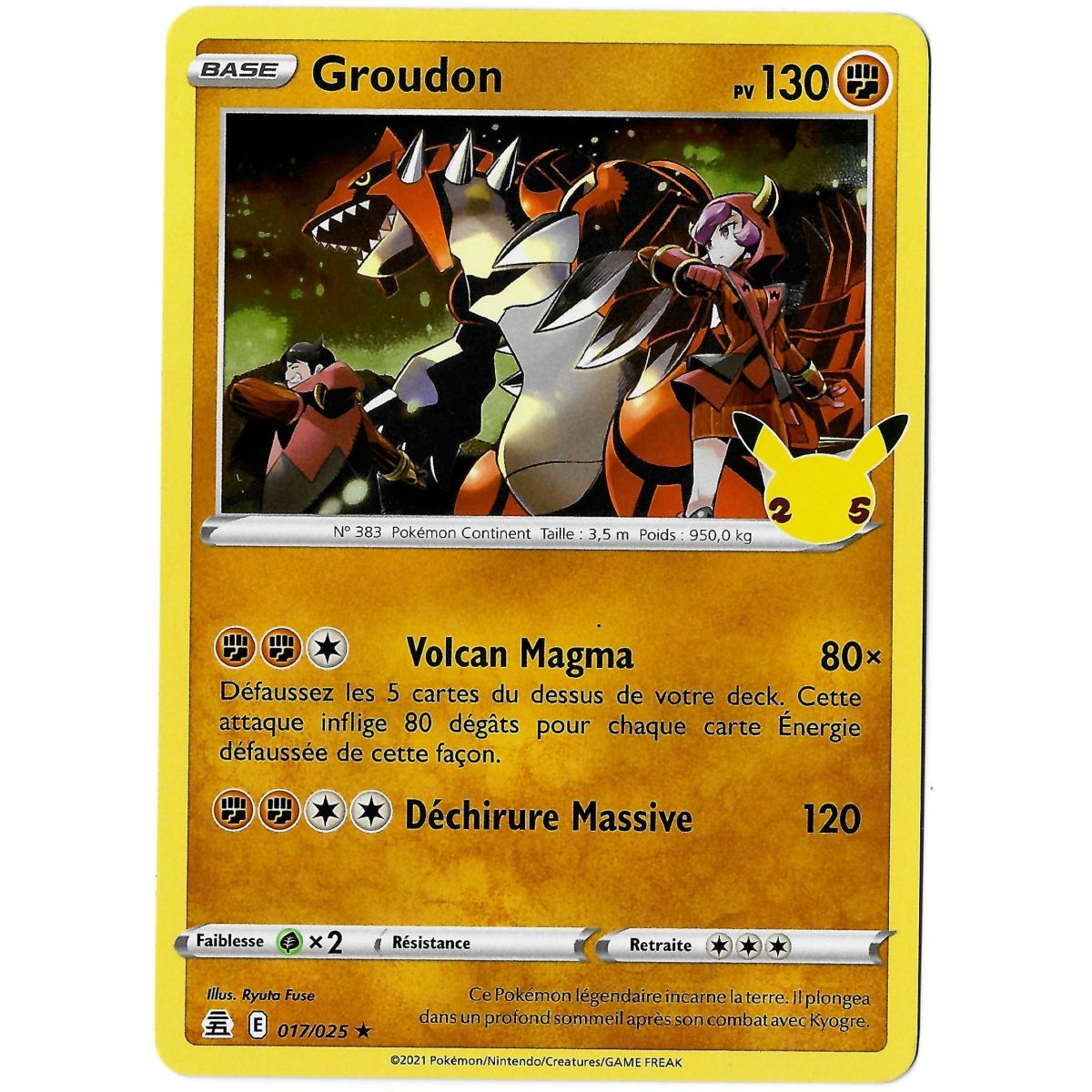 Item Groudon - Holo Rare 017/025 EB07.5 Célébrations 25 Ans