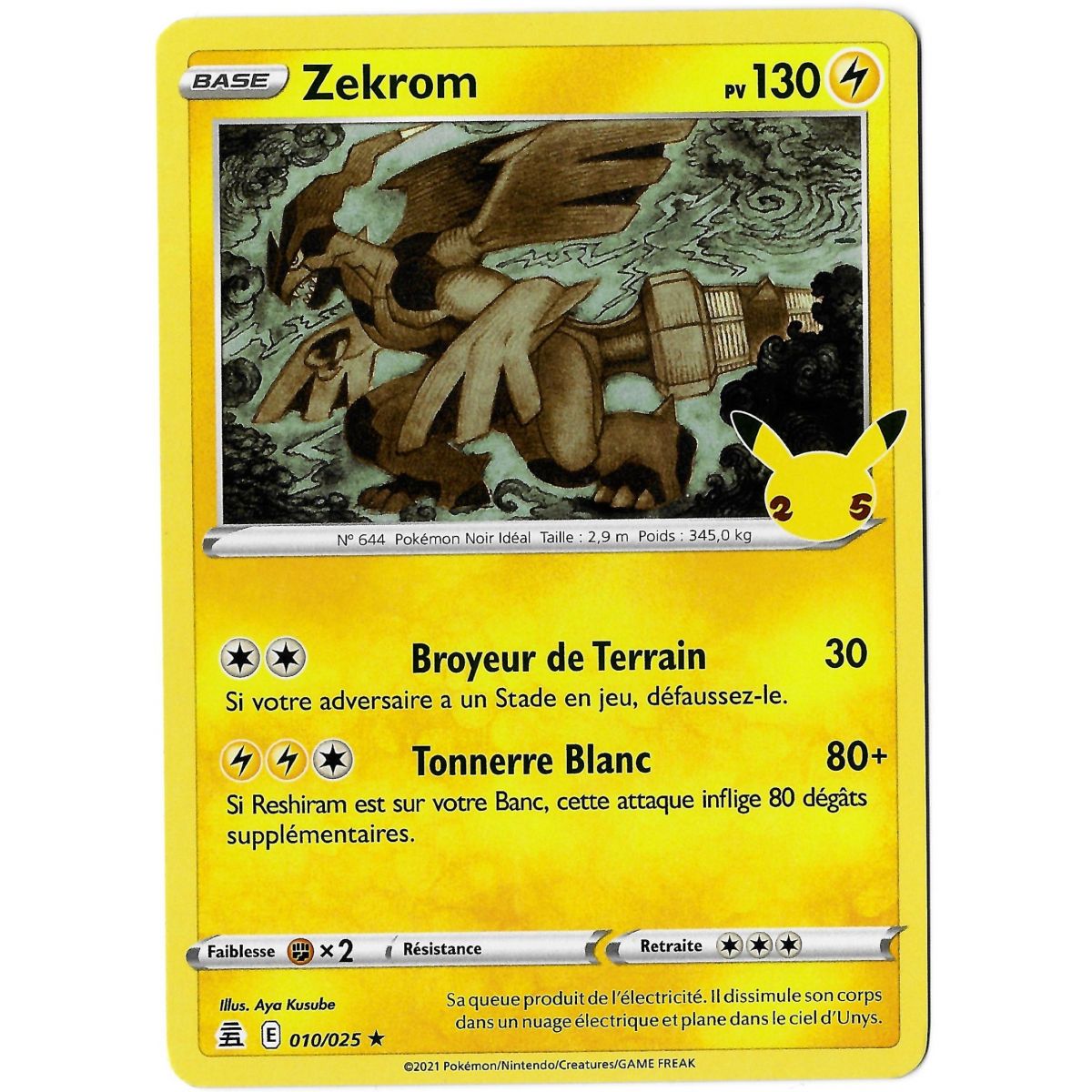 Item Zekrom - Holo Rare 010/025 EB07.5 Célébrations 25 Ans