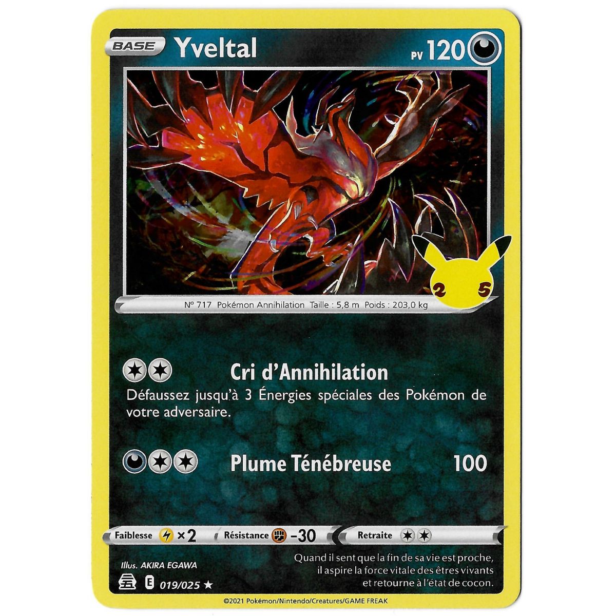 Yveltal - Holo Rare 019/025 EB07.5 Célébrations 25 Ans