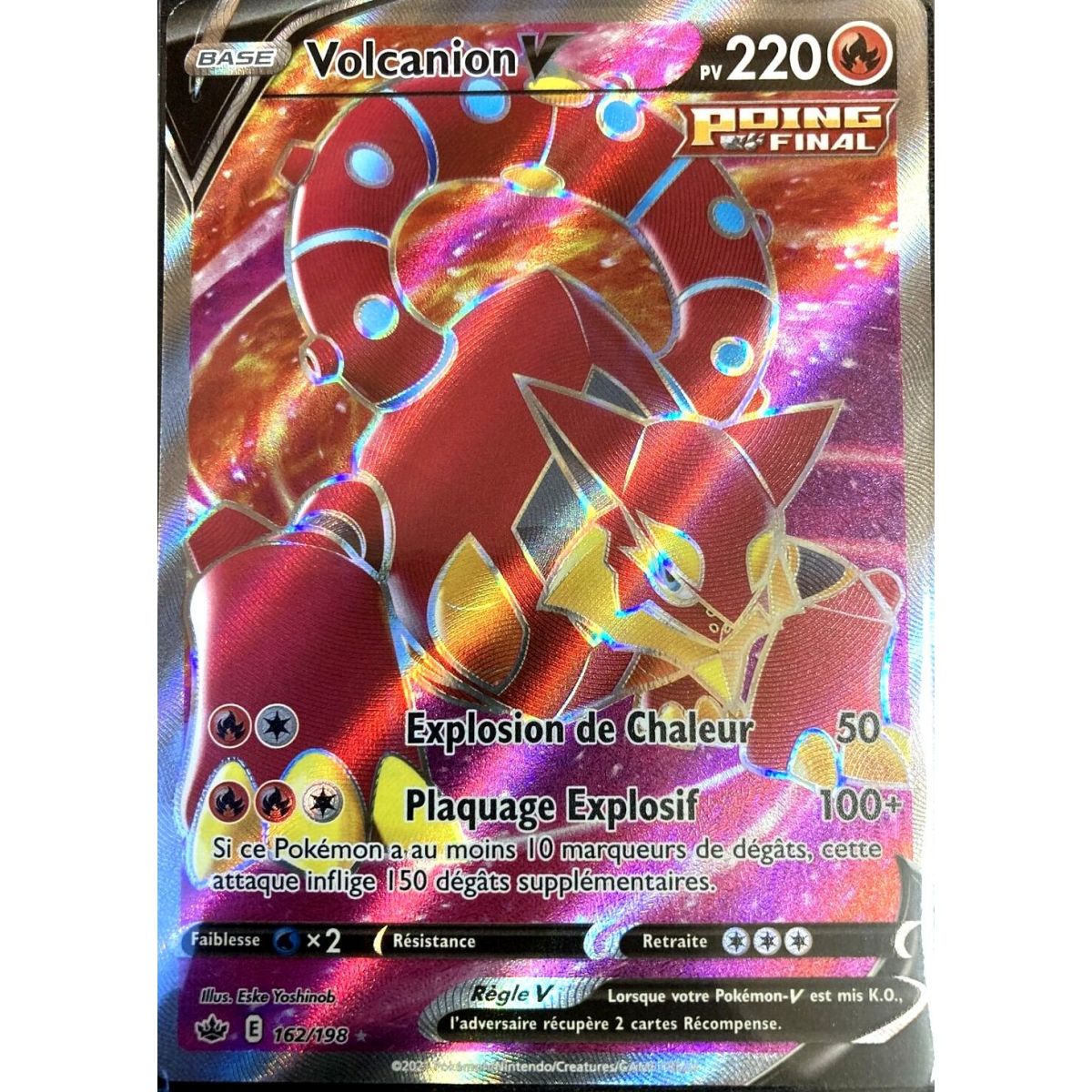 Volcanion V - Full Art Ultra Rare 162/198 - Epee et Bouclier Regne de Glace