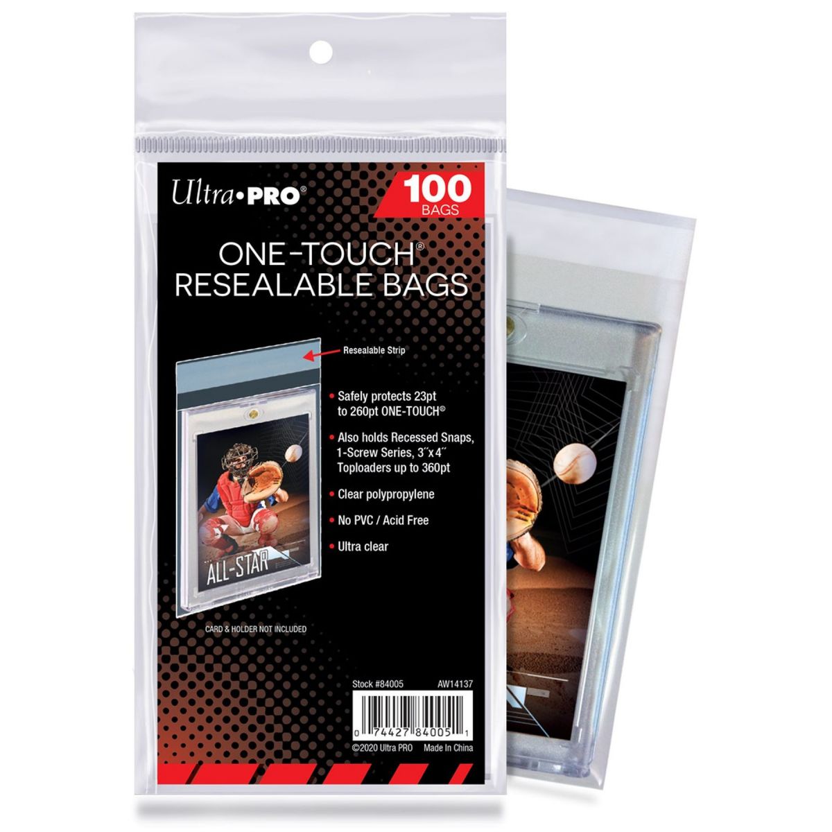 Item Ultra Pro - Team Bags - One-Touch Resealable Bag - Protège-cartes One-Touch Refermables (100)