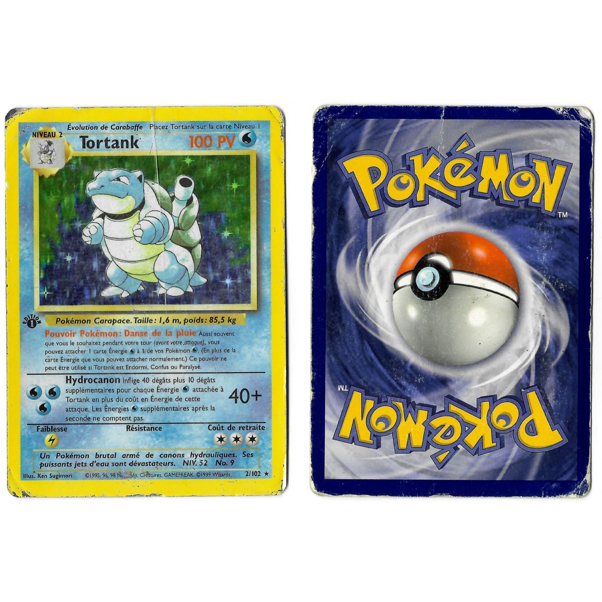 Tortank 2/102 Set de Base Holo 1st Français Voir Scan