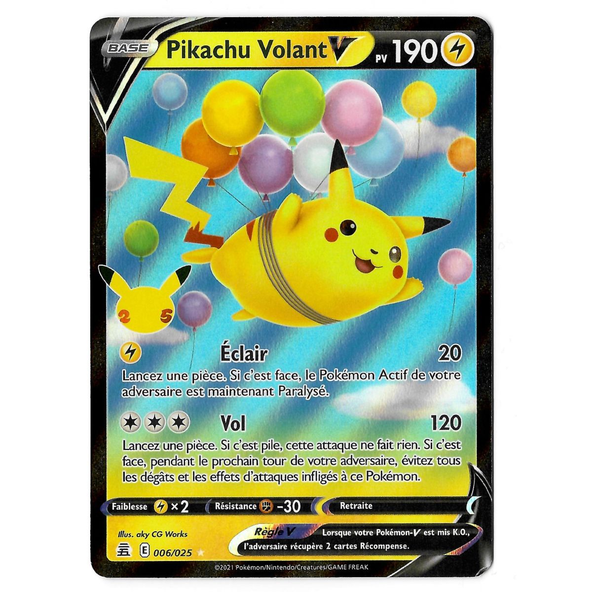 Item Pikachu Volant V - Ultra Rare 006/025 EB07.5 Célébrations 25 Ans