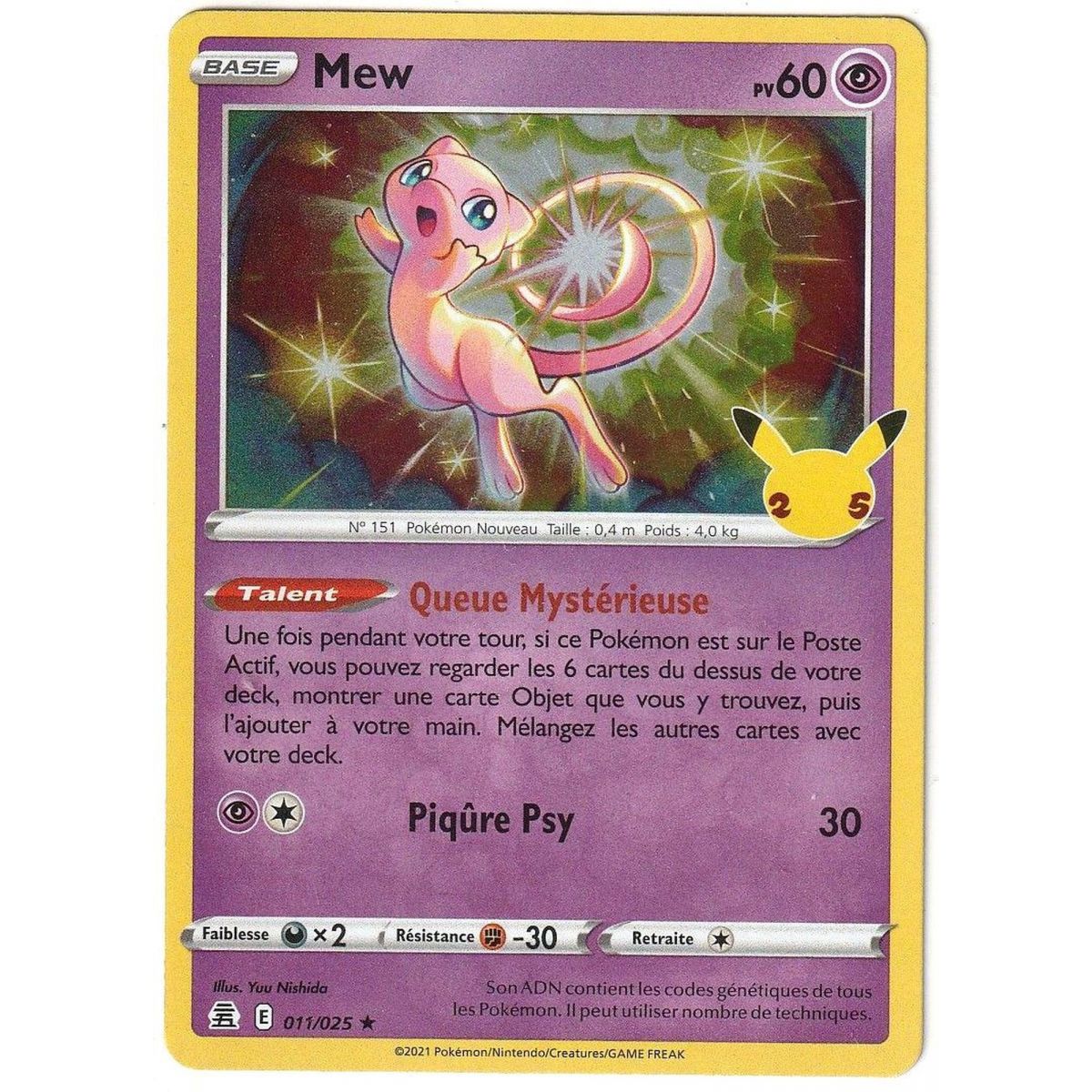 Item Mew - Holo Rare 011/025 EB07.5 Célébrations 25 Ans