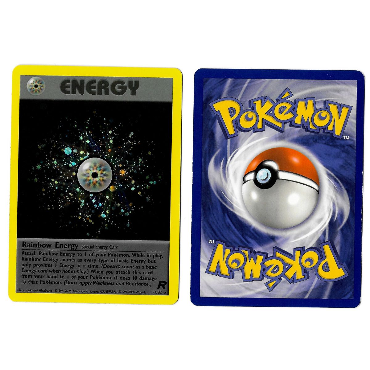 Rainbow Energy 17/82 Team Rocket Holo Unlimited Anglais Voir Scan