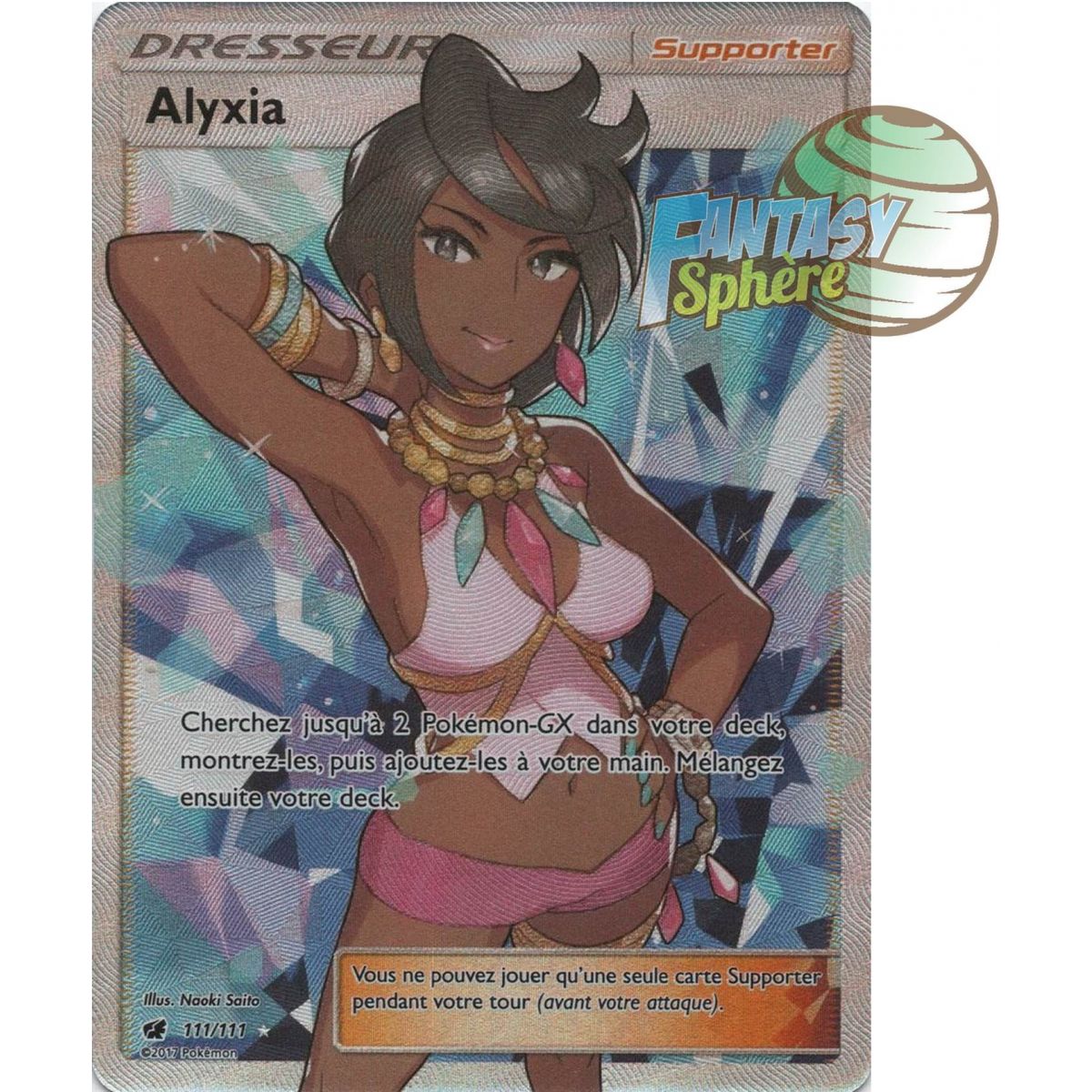 Item Alyxia - Full Art Ultra Rare  111/111 - Soleil et Lune 4 Invasion Carmin