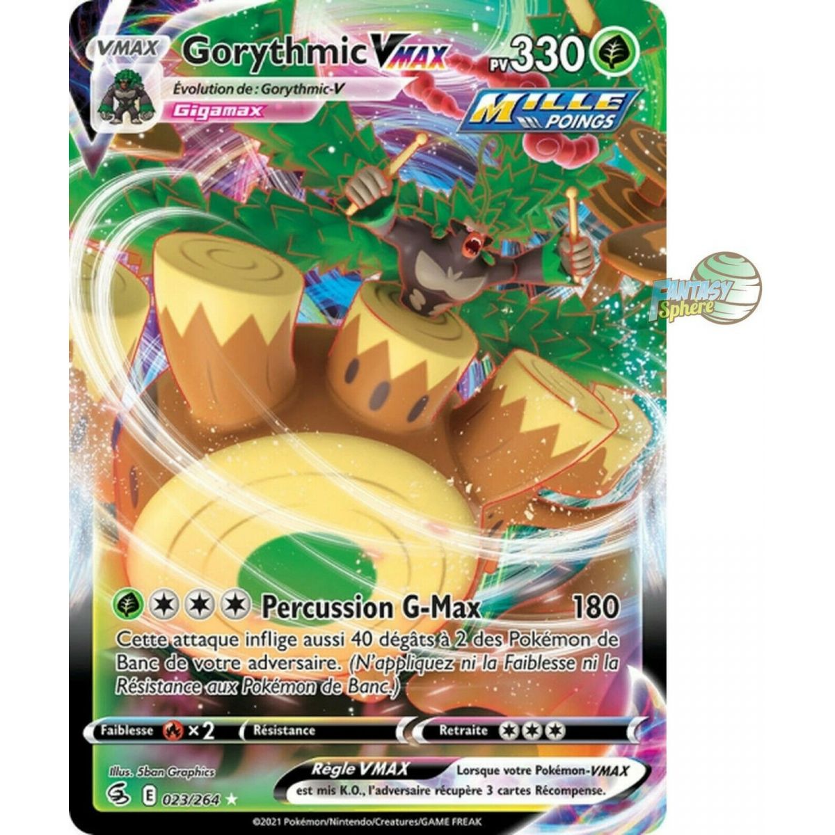 Pokemon Mew VMAX 114/264 Ultra Rare EB08 Epee et Bouclier Poing de Fusion  VF Fra