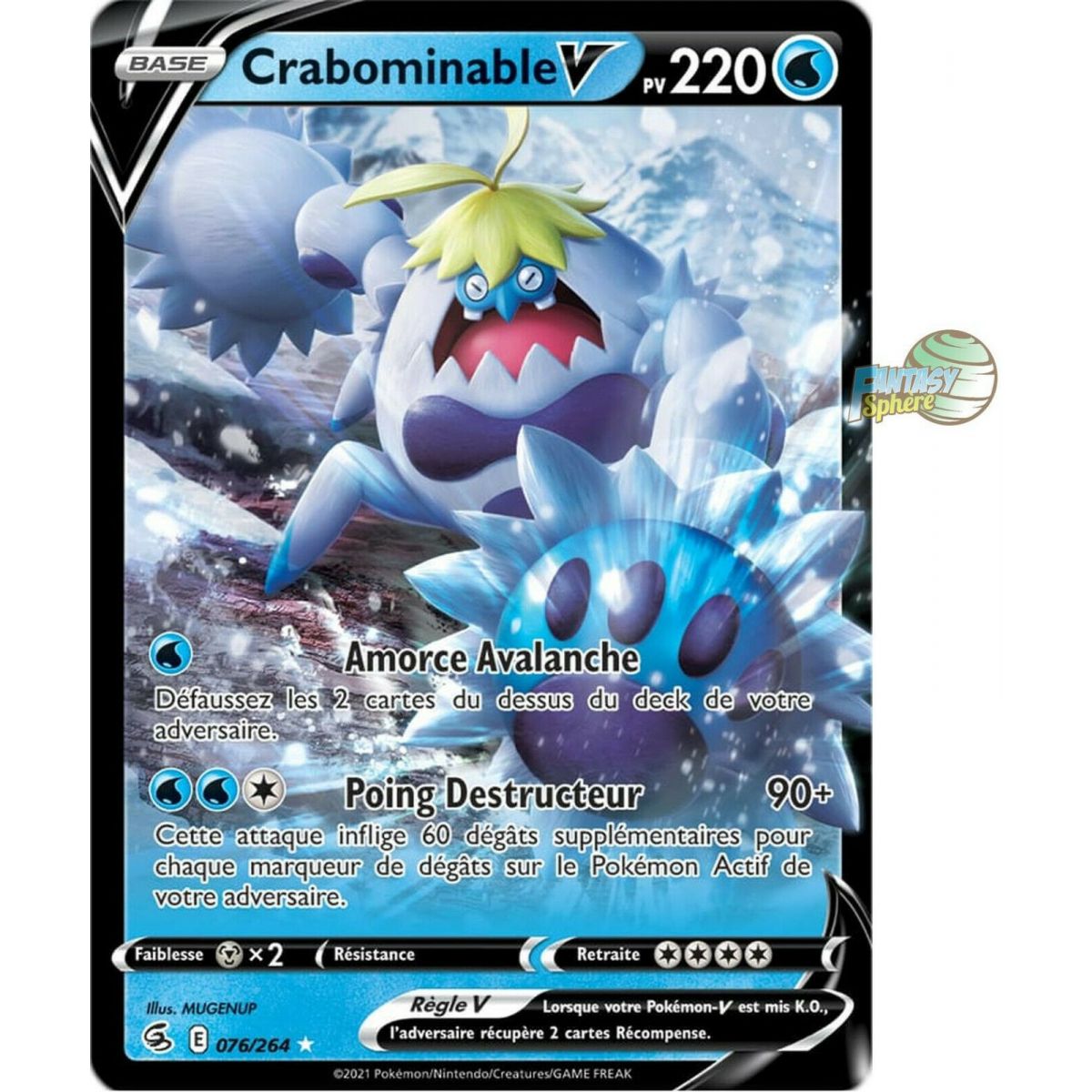 Item Crabominable V - Ultra Rare 076/264 - EB08 Epee et Bouclier Poing de Fusion