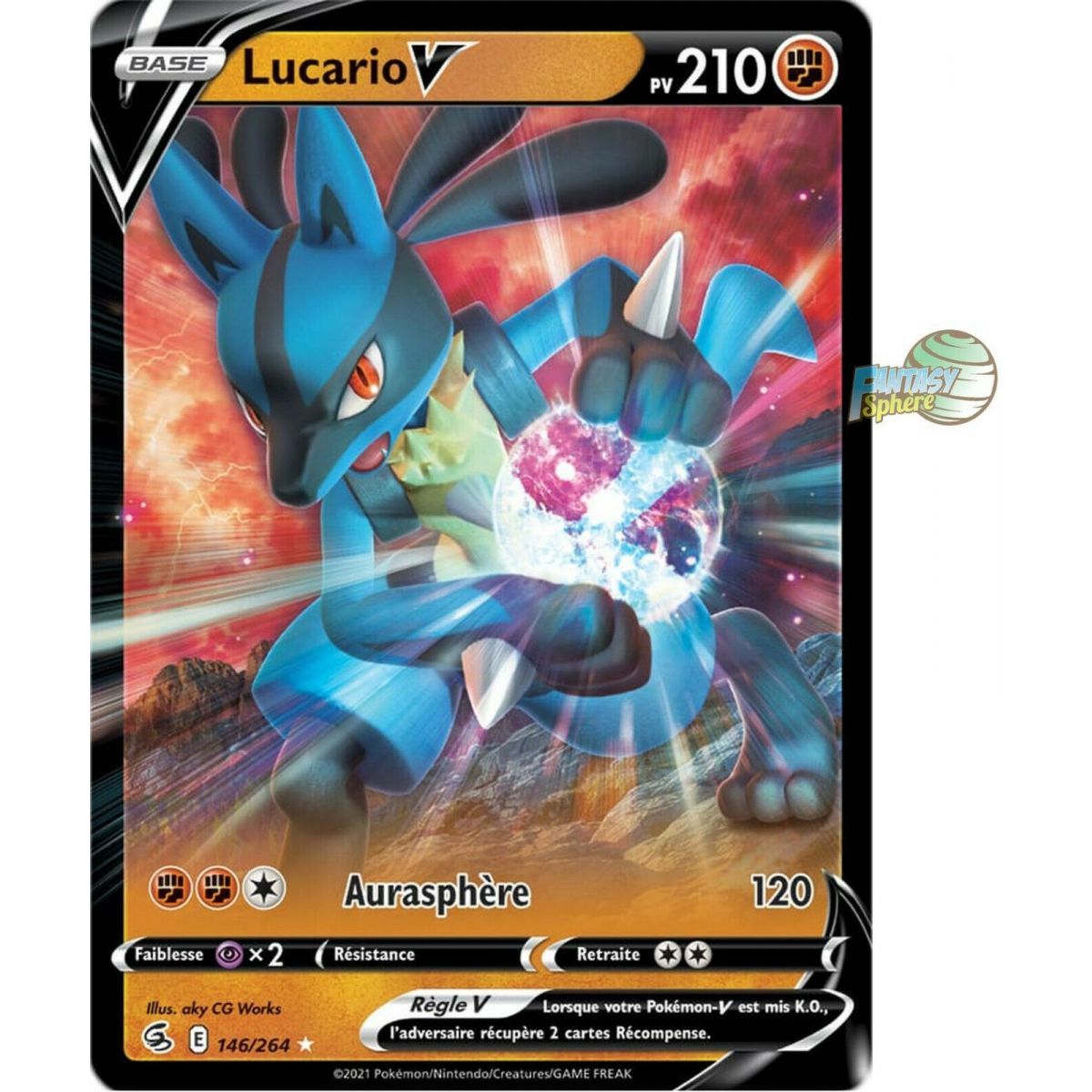 Lucario V - Ultra Rare 146/264 - EB08 Epee et Bouclier Poing de Fusion