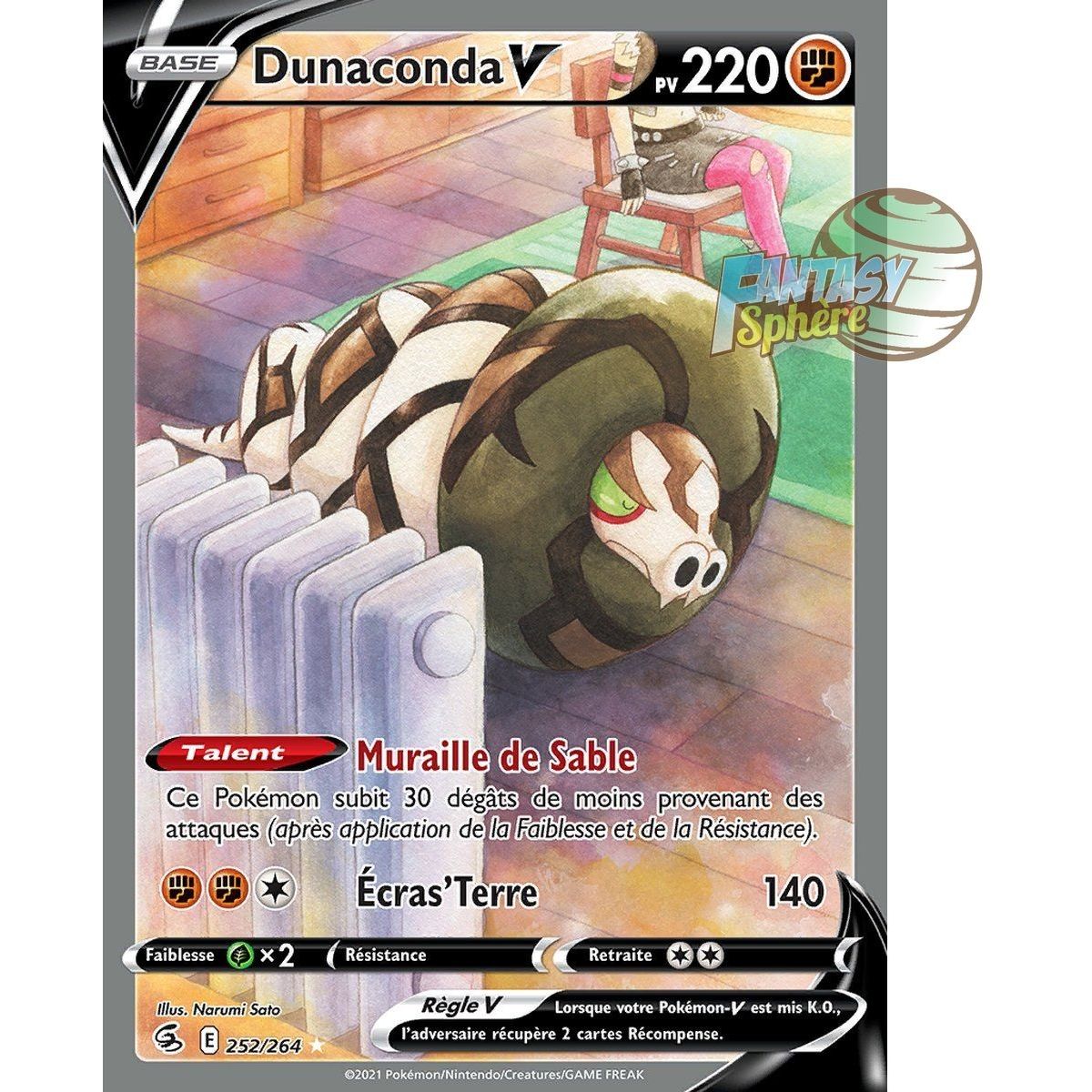 Dunaconda V - Full Art Ultra Rare 252/264 - Epee et Bouclier Poing de Fusion