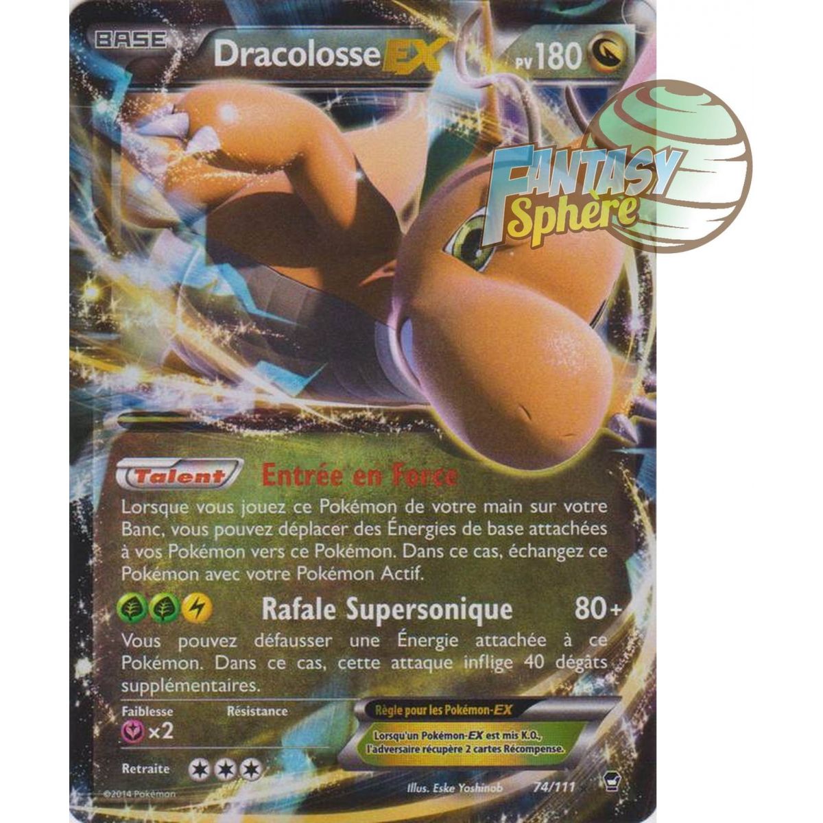 Dracolosse-EX - Ultra Rare 74/111 - XY 3 Poings Furieux