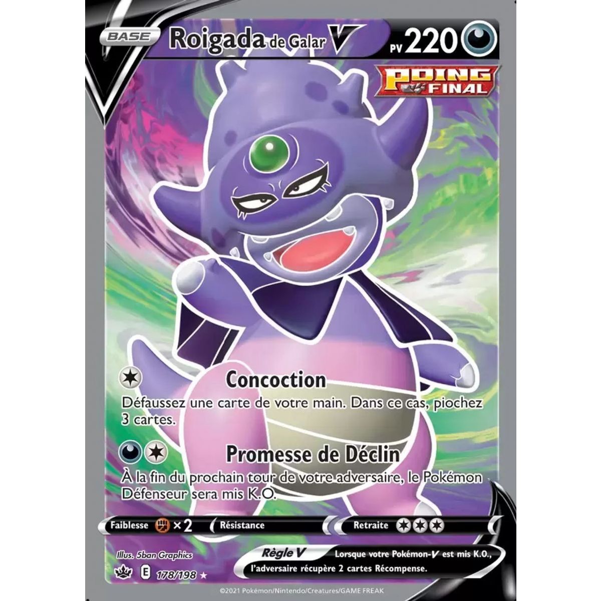 Roigada de Galar V - Full Art Ultra Rare 178/198 - Epee et Bouclier Regne de Glace