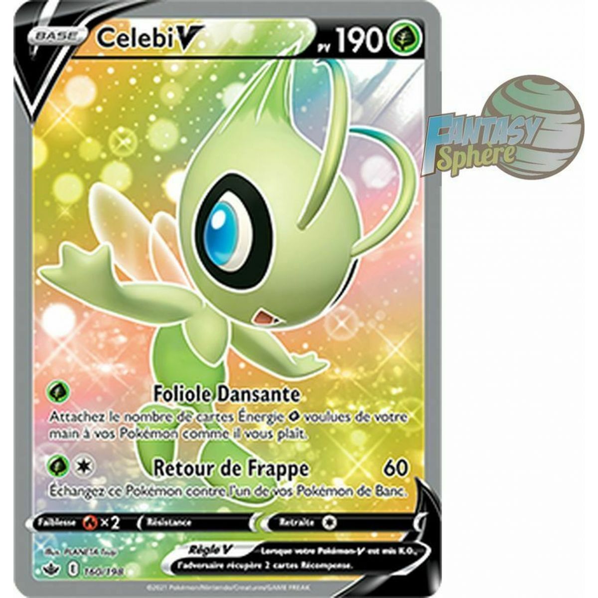 Celebi V - Full Art Ultra Rare 160/198 - Epee et Bouclier Regne de Glace