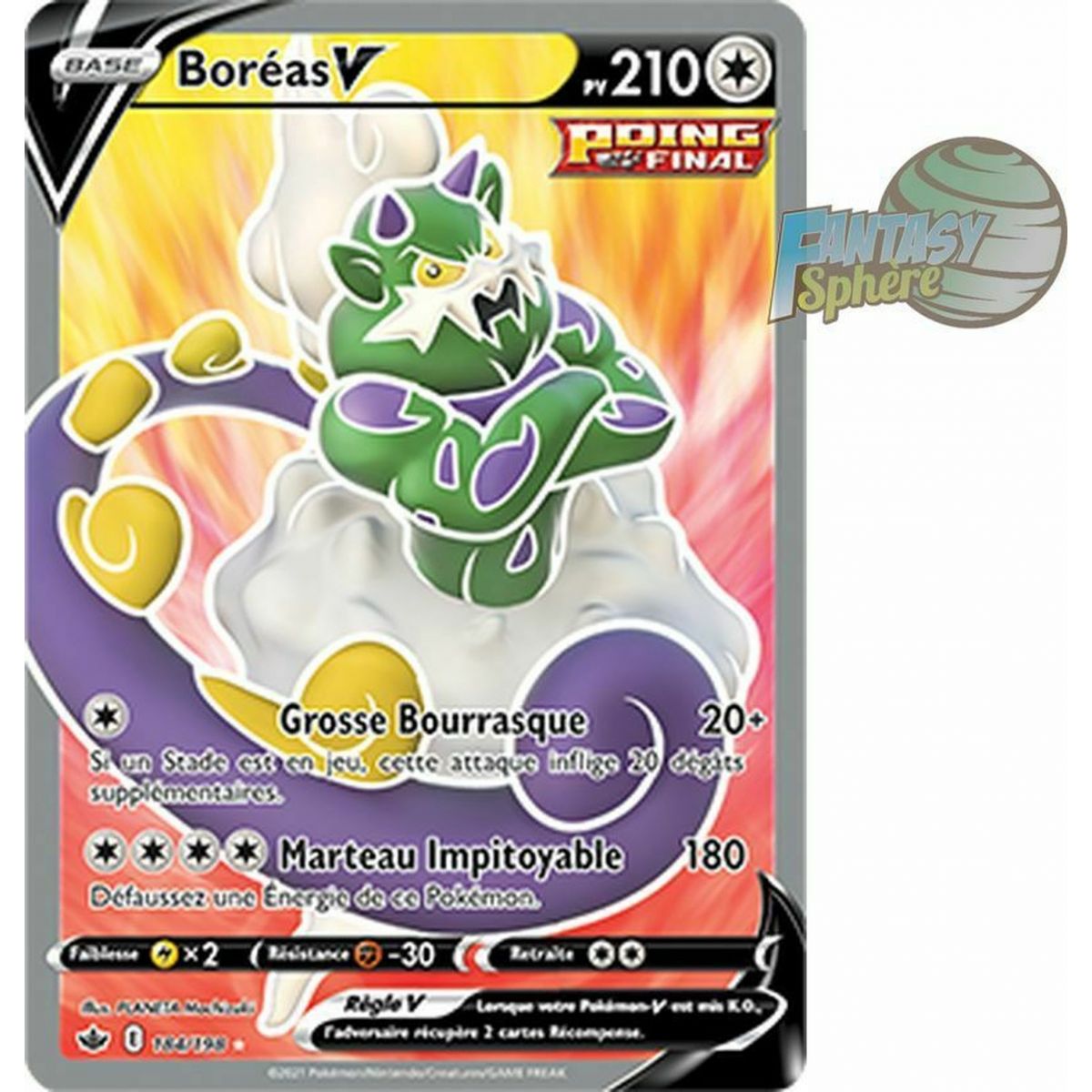 Boréas V - Full Art Ultra Rare 184/198 - Epee et Bouclier Regne de Glace