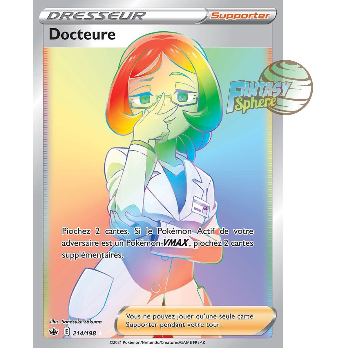 Docteure - Secret Rare 214/198 - Epee et Bouclier Regne de Glace