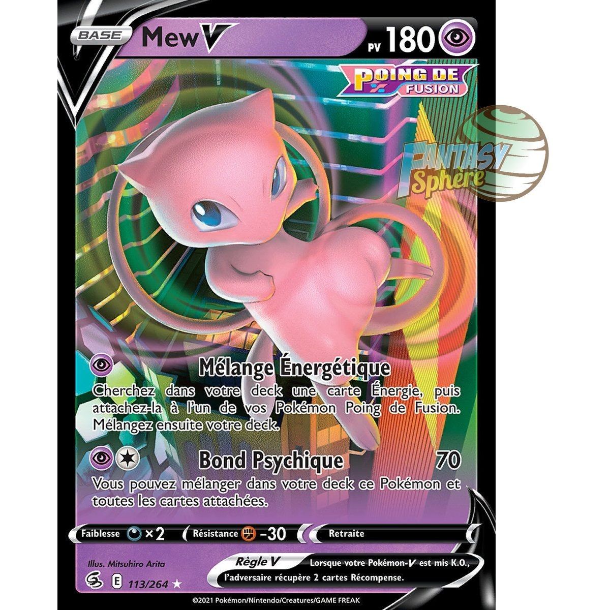 Item Mew V - Ultra Rare 113/264 - Epee et Bouclier Poing de Fusion