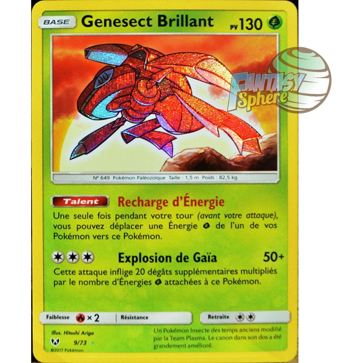 Genesect Brillant - Rare Brillant 9/73 - Soleil et Lune 3.5 Légendes Brillantes