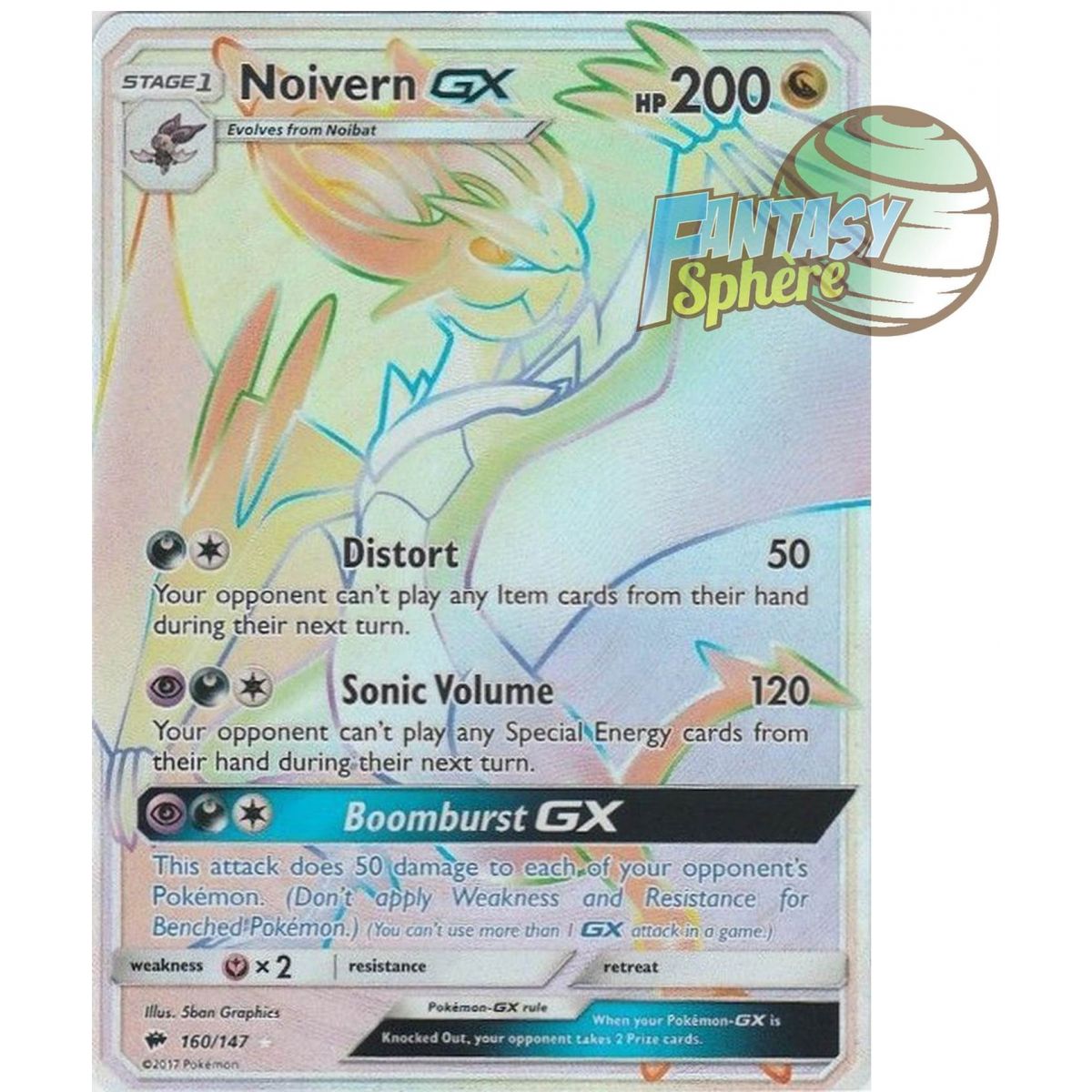 Bruyverne GX - Secret Rare 160/147 - Soleil et Lune 3 Ombres Ardentes