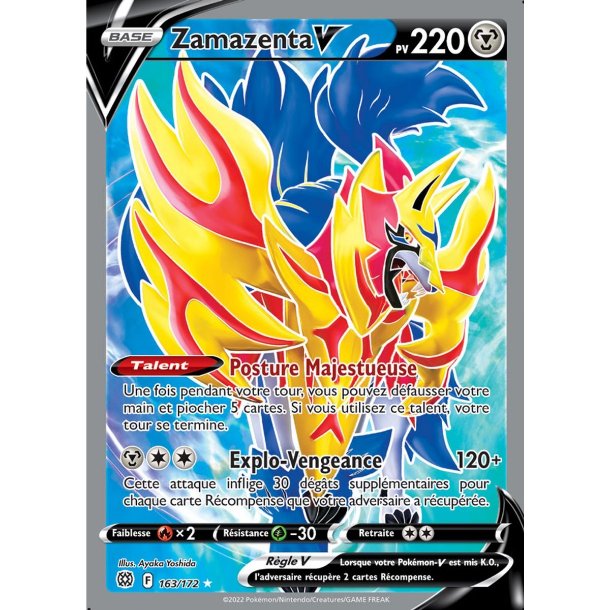 Zamazenta V - Full Art Ultra Rare 163/172 - EB09 Epee et Bouclier Stars Etincelantes