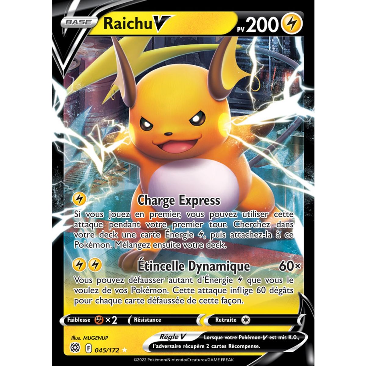 Raichu V - Ultra Rare 045/172 - EB09 Epee et Bouclier Stars Etincelantes