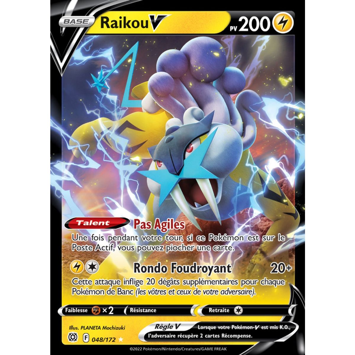 Raikou V - Ultra Rare 048/172 - EB09 Epee et Bouclier Stars Etincelantes