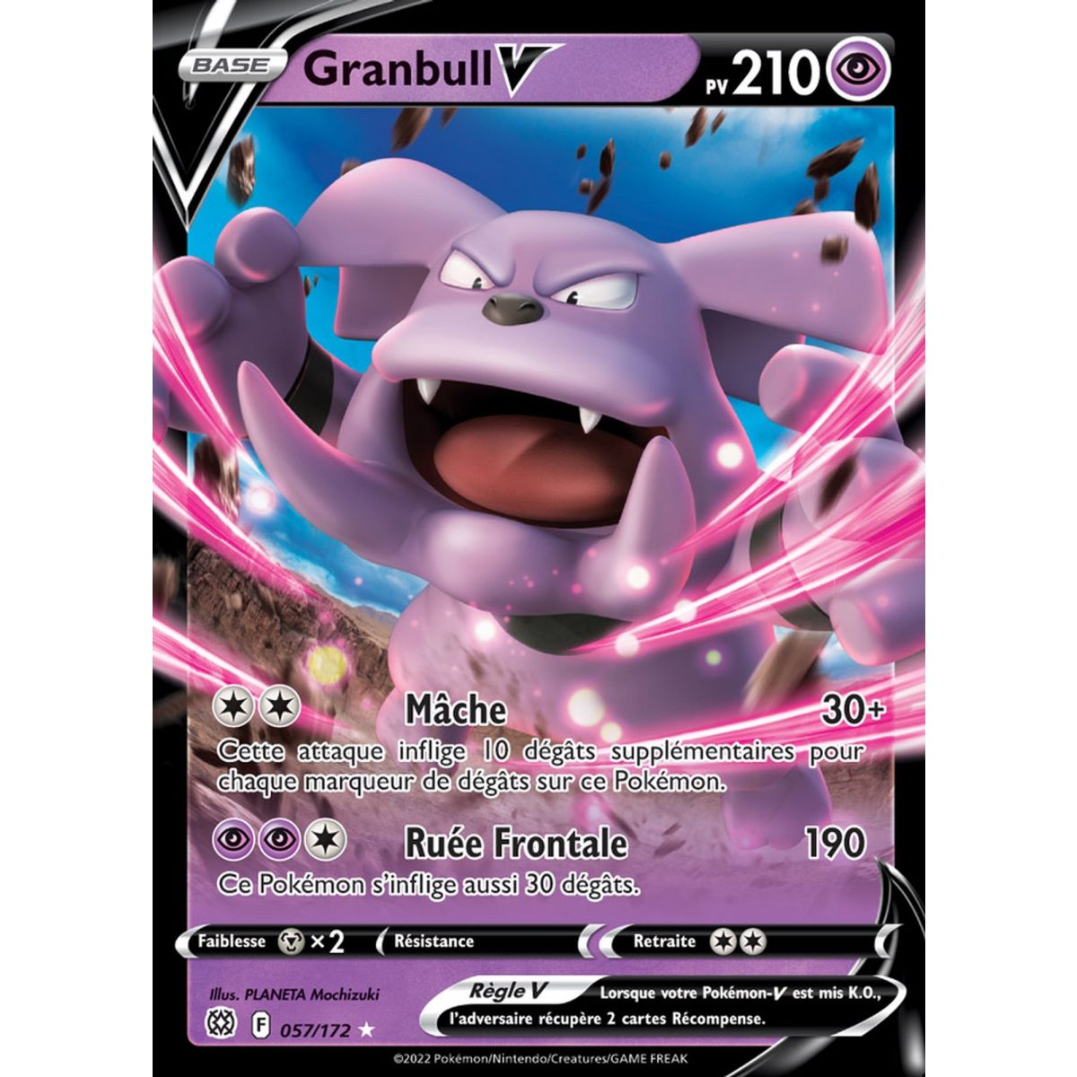 Granbull V - Ultra Rare 057/172 - EB09 Epee et Bouclier Stars Etincelantes