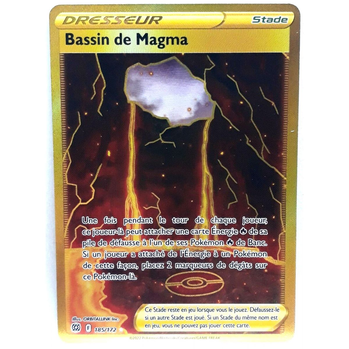 Item Bassin de Magma - Full Art Secrète Rare 185/172 - EB09 Epee et Bouclier Stars Etincelantes