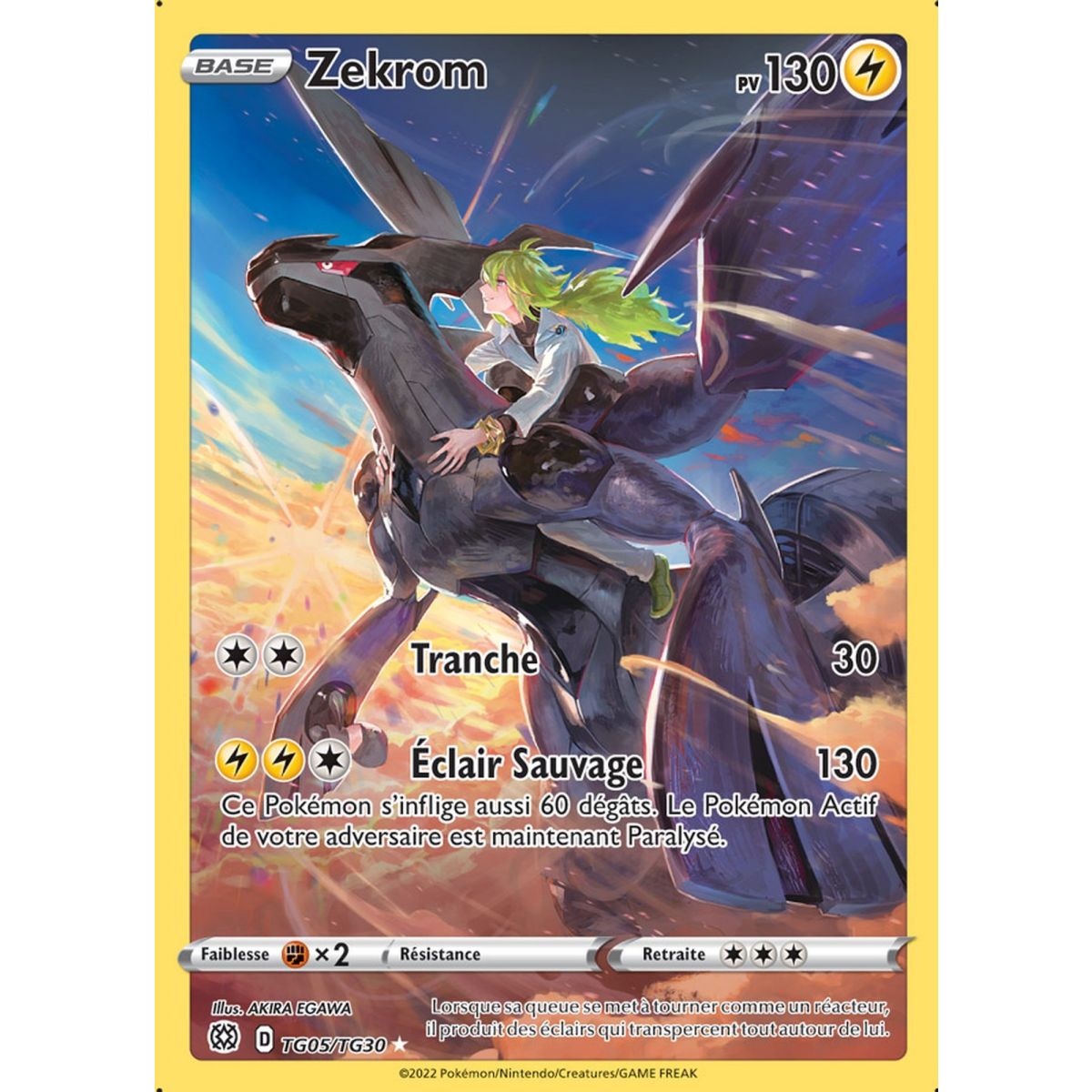 Zekrom - Holo Rare TG05/TG30 - EB09 Epee et Bouclier Stars Etincelantes