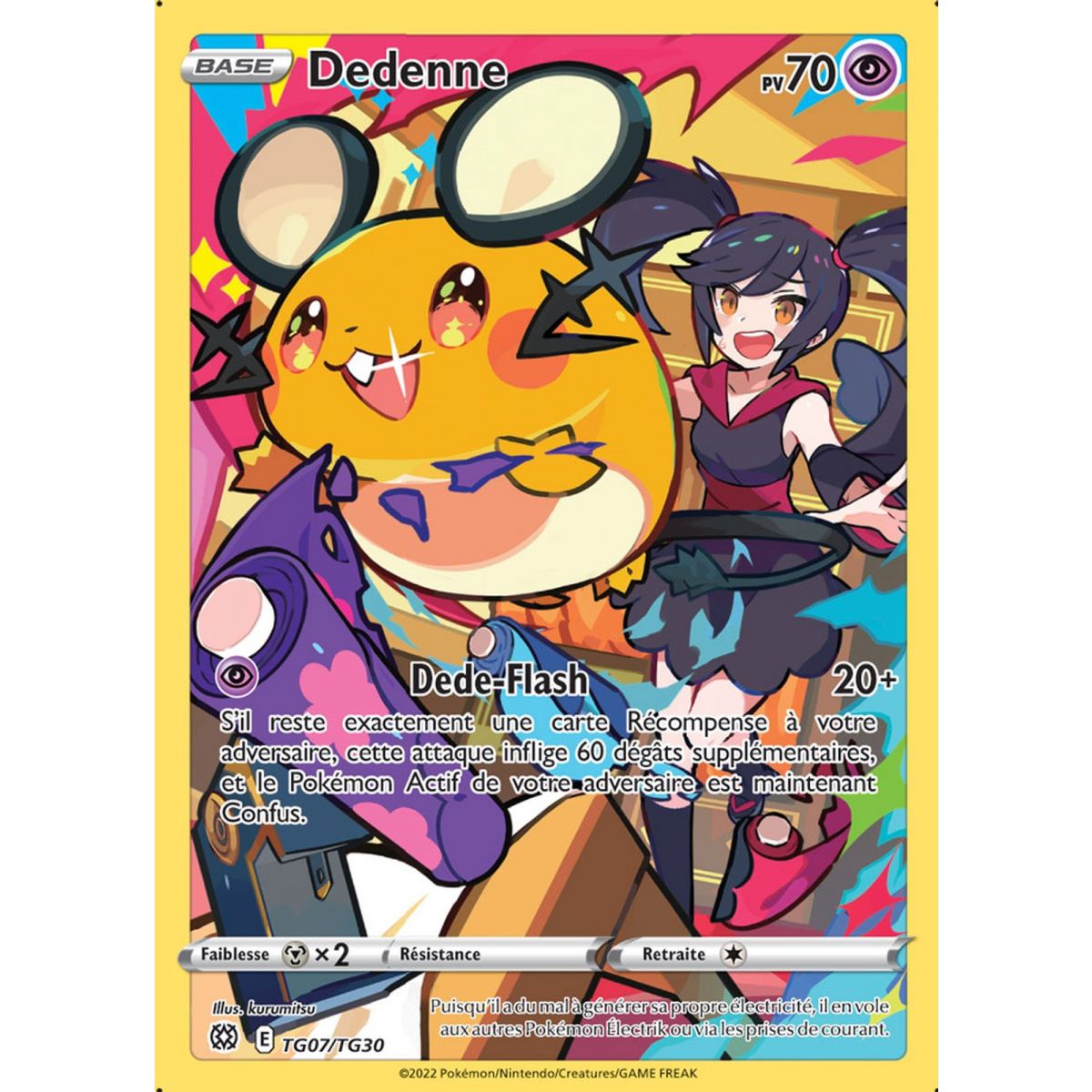 Dedenne - Holo Rare TG07/TG30 - EB09 Epee et Bouclier Stars Etincelantes