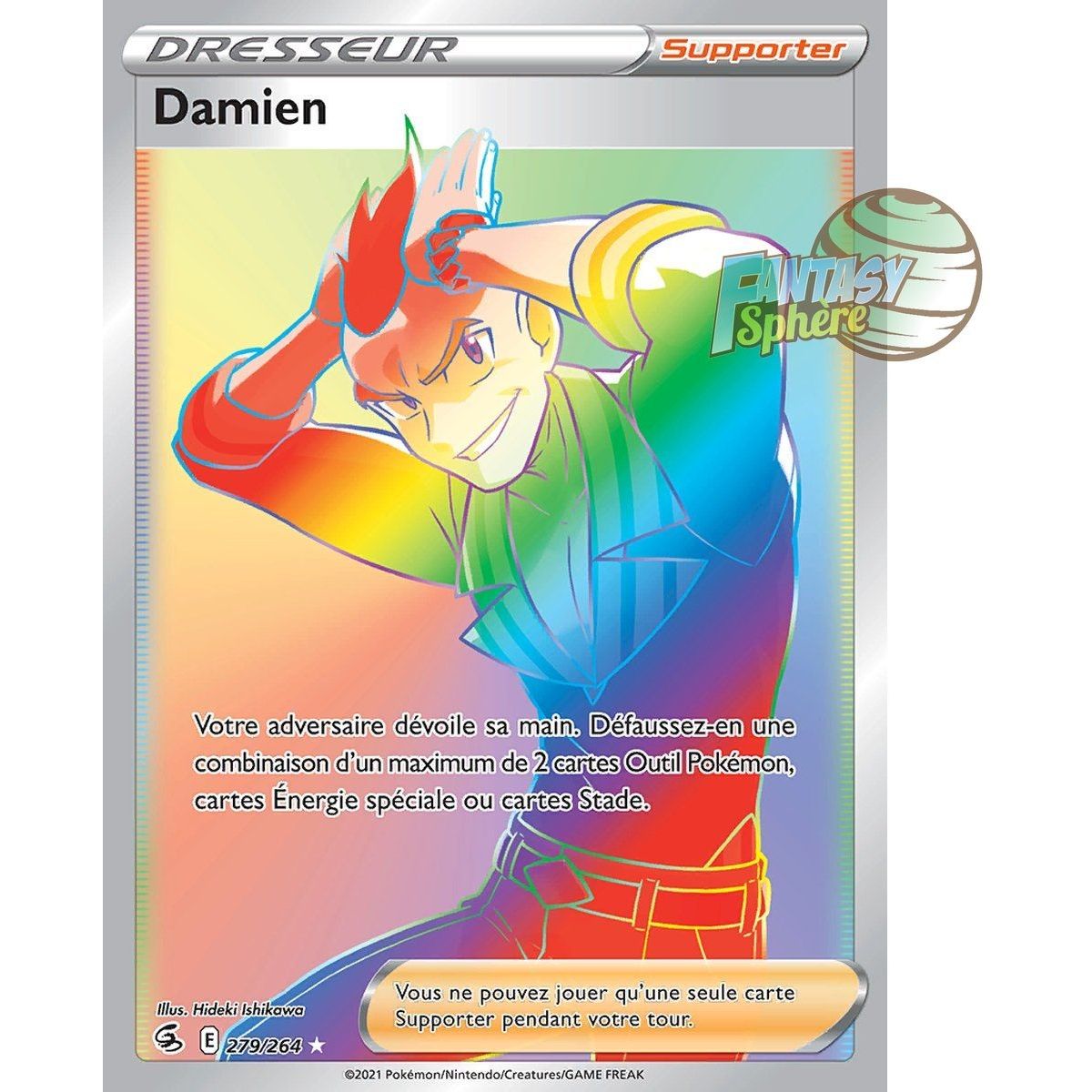 Damien - Secret Rare 279/264 - Epee et Bouclier Poing de Fusion